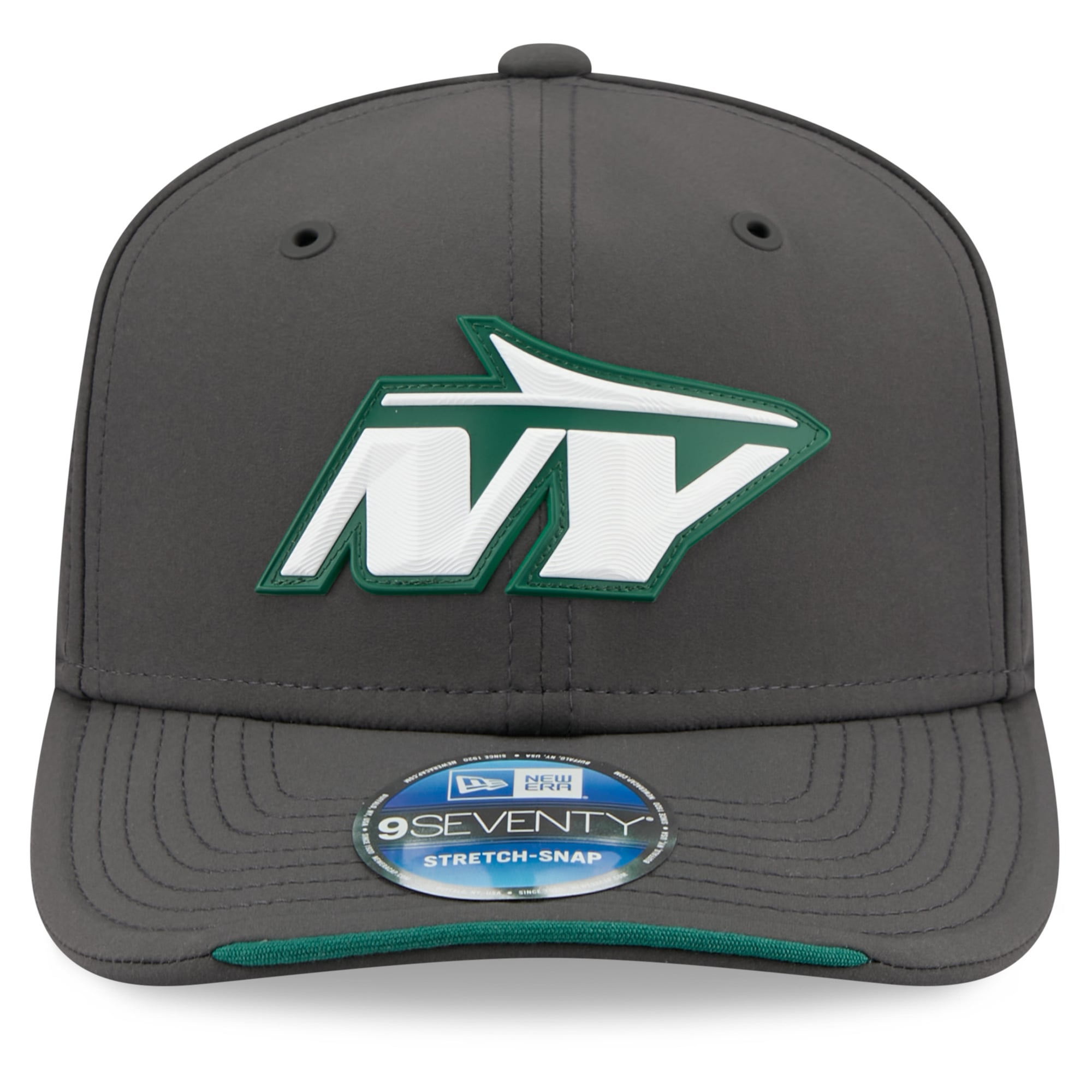 Casquette ajustable New Era anthracite New York Jets 2026 Sideline pour temps froid 9SEVENTY