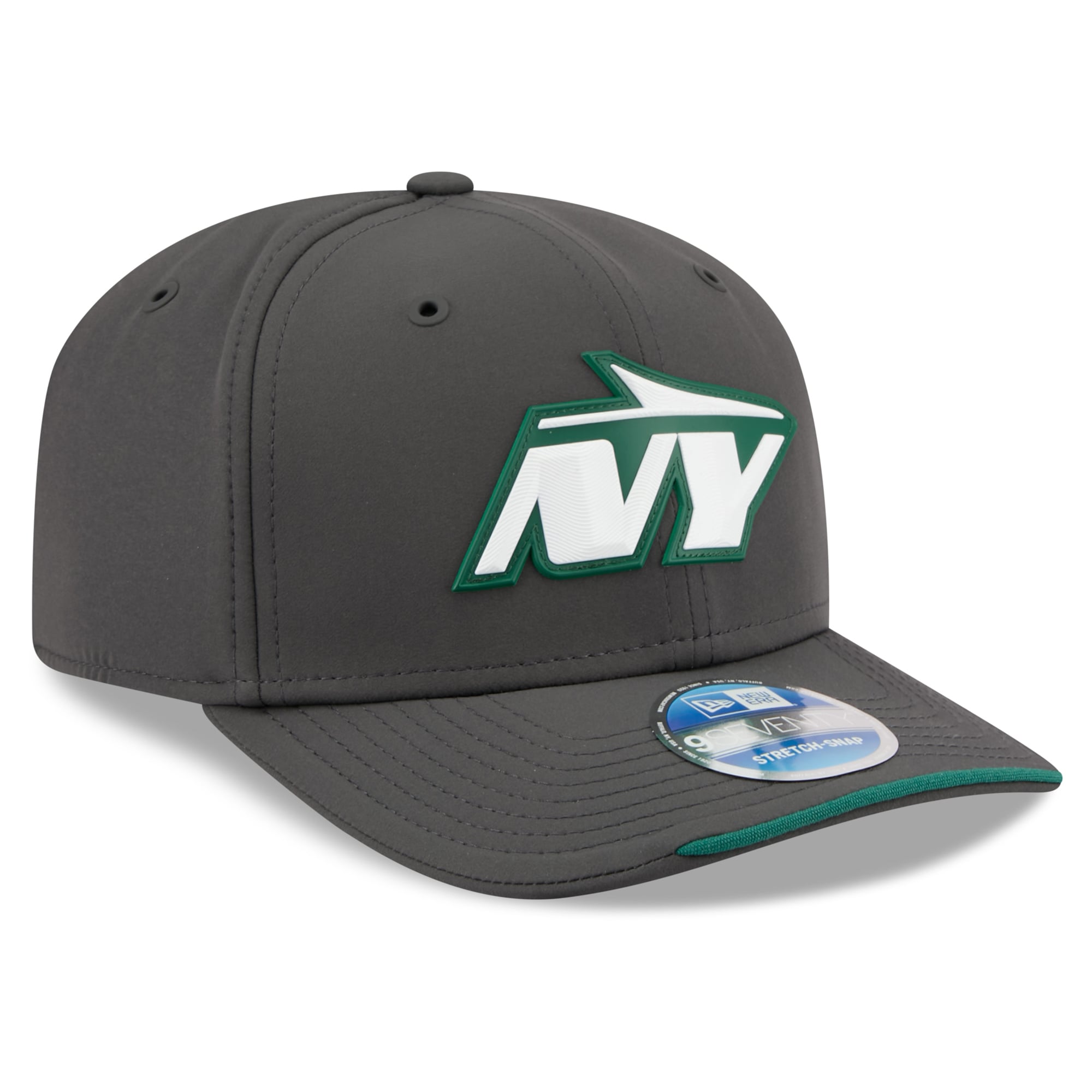 Casquette ajustable New Era anthracite New York Jets 2026 Sideline pour temps froid 9SEVENTY