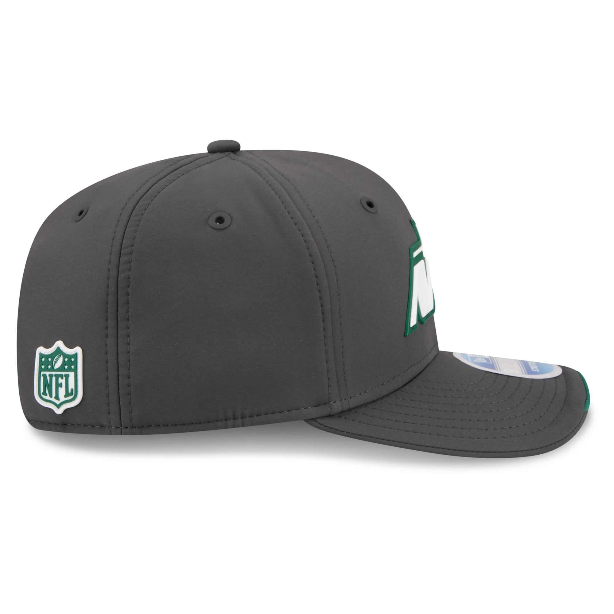 Casquette ajustable New Era anthracite New York Jets 2026 Sideline pour temps froid 9SEVENTY