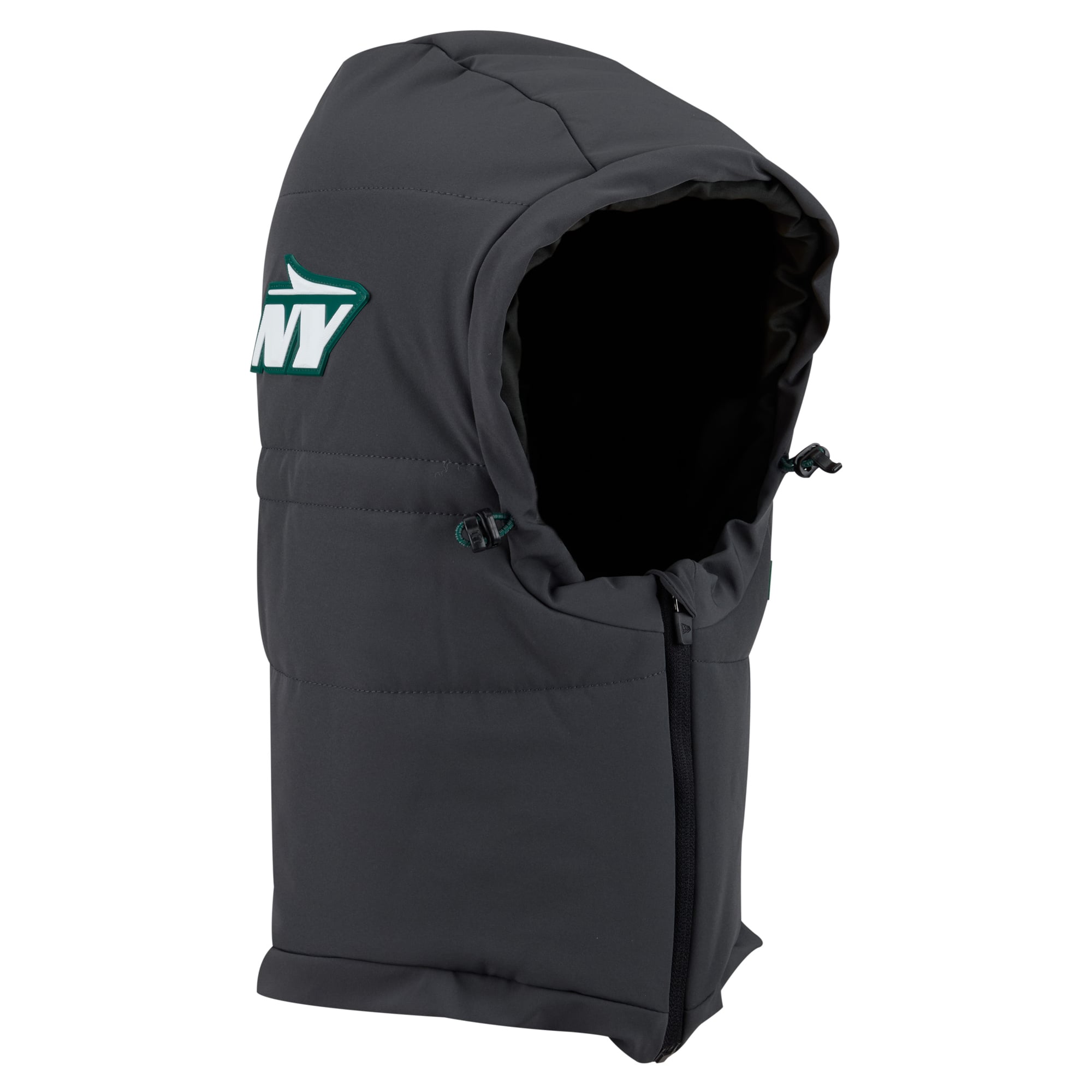 Men's New Era Charcoal New York Jets 2026 Sideline Cold Weather  Adjustable Quilted Hood