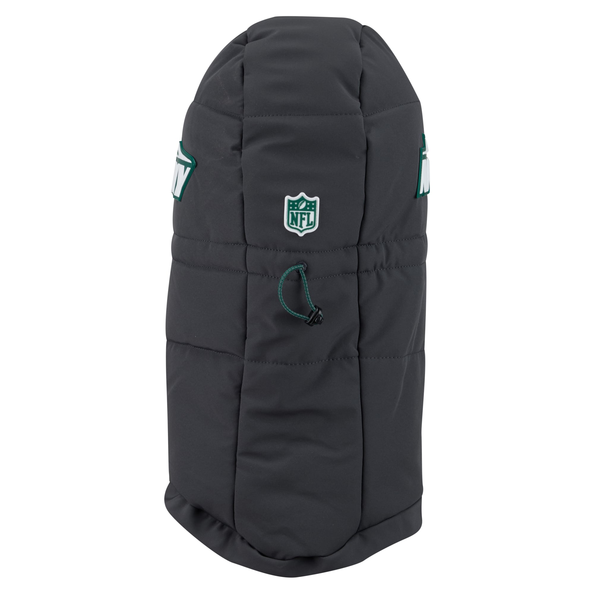 Men's New Era Charcoal New York Jets 2026 Sideline Cold Weather  Adjustable Quilted Hood