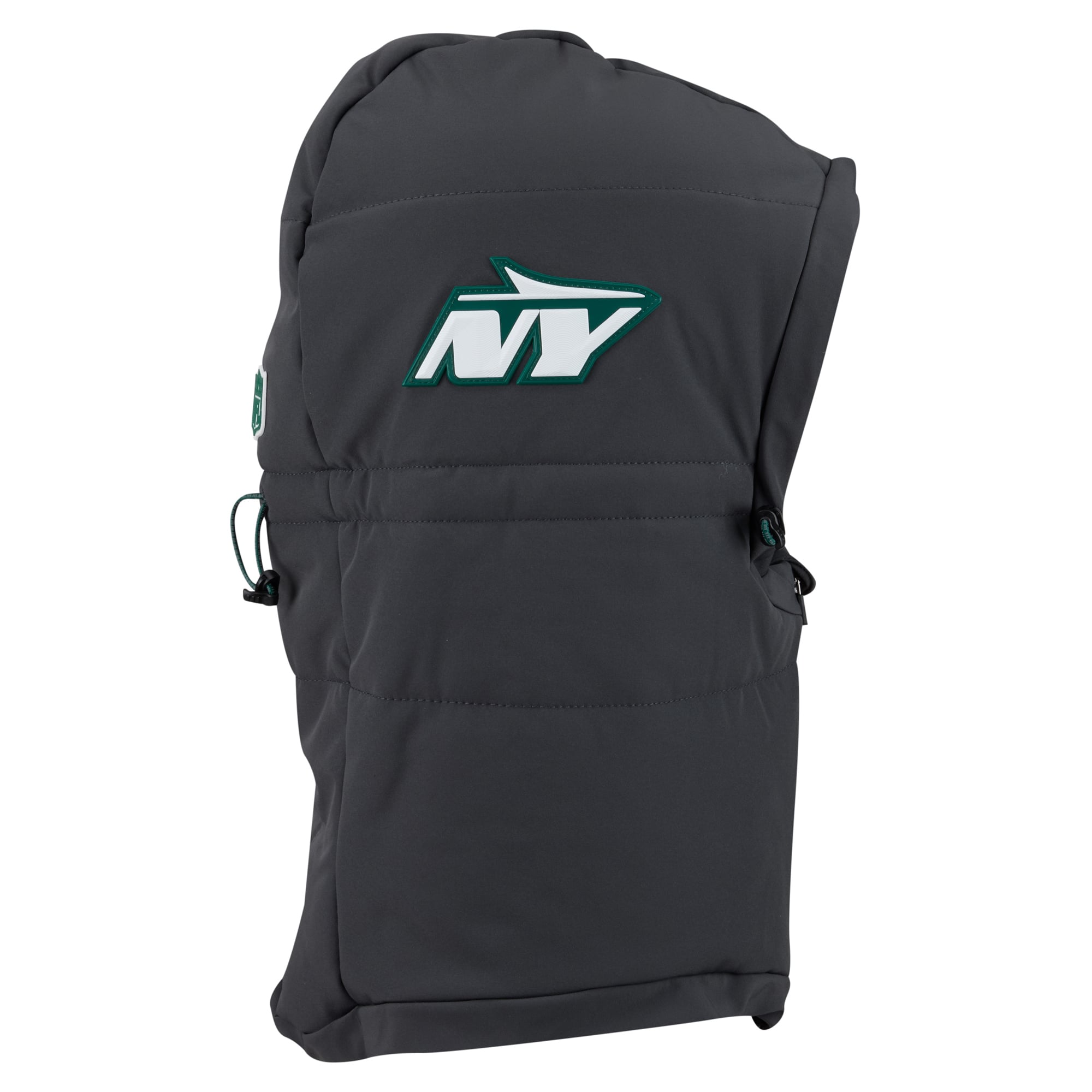 Men's New Era Charcoal New York Jets 2026 Sideline Cold Weather  Adjustable Quilted Hood