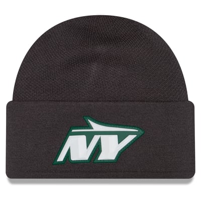 New York Jets New Era 2026 Sideline Cold Weather  Skully Knit Hat - Charcoal