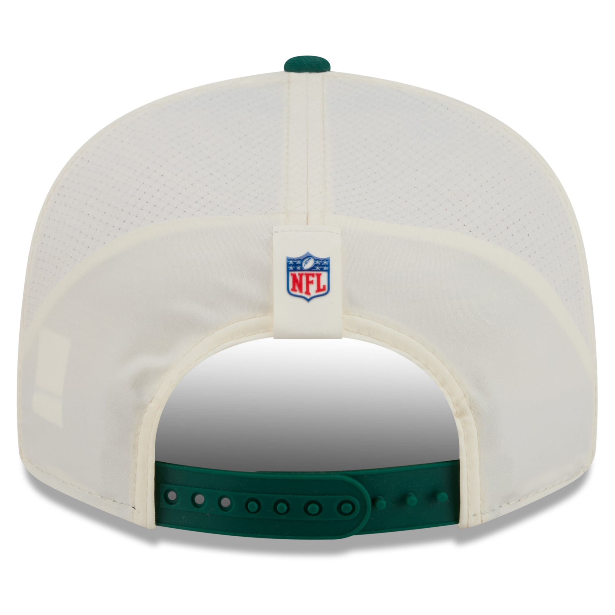 Casquette snapback New Era crème/verte pour homme New York Jets, camp d'entraînement NFL 2026, modèle 9FIFTY