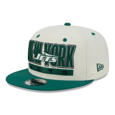 New York Jets New Era Classic 9FIFTY Snapback Hat - Cream/Green