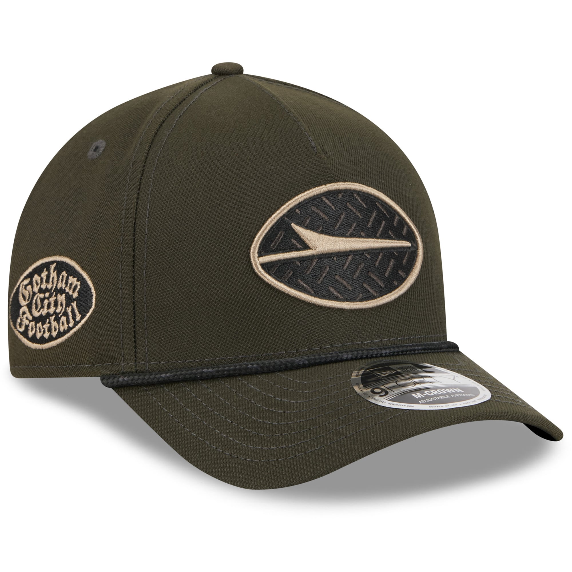 Men's New Era  Dark Green New York Jets Rivalries Collection Sideline A-Frame 9FORTY Adjustable Hat
