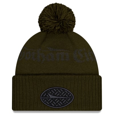  New York Jets New Era Rivalries Collection Sideline Cuffed Knit Hat with Pom - Dark Green