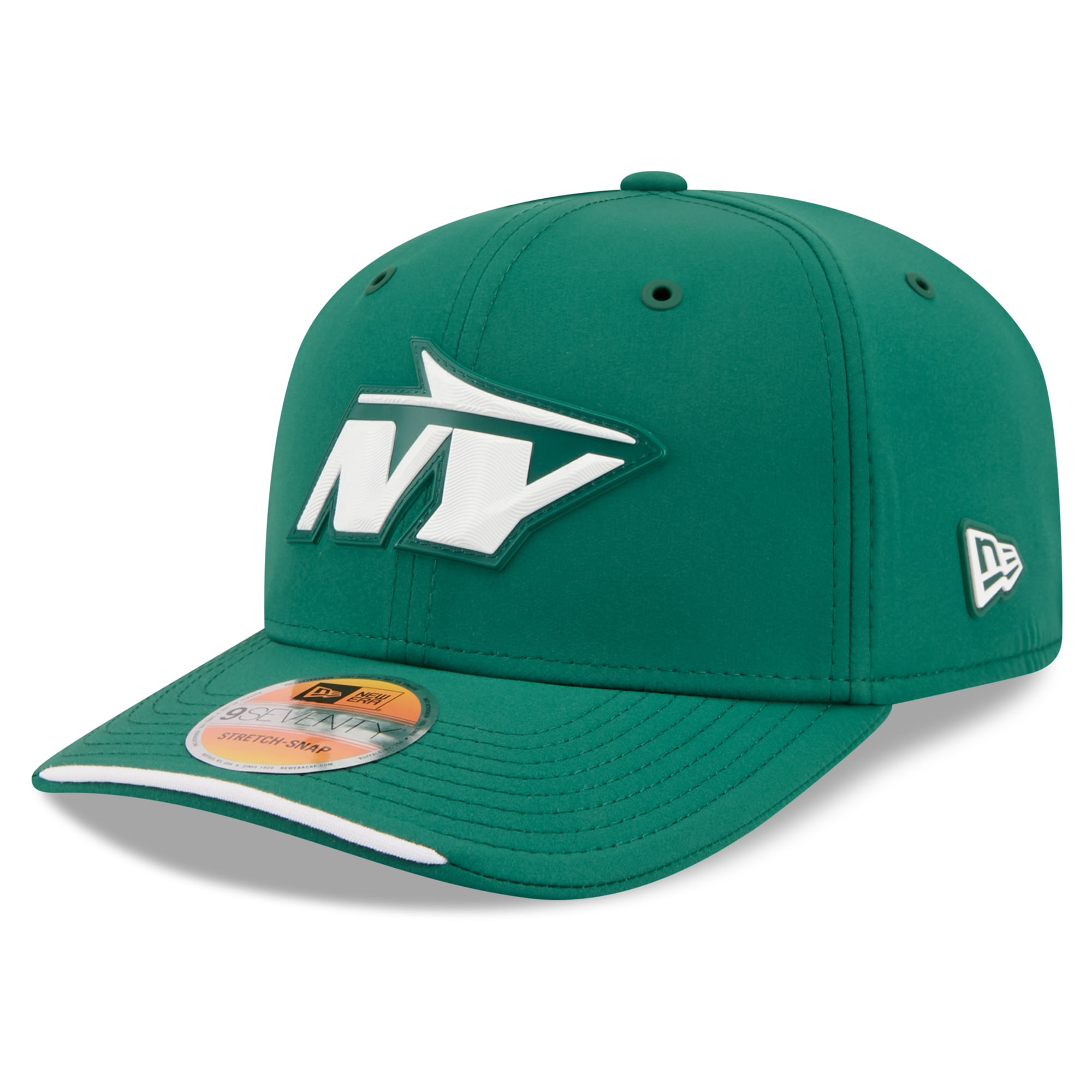 Casquette ajustable New Era verte New York Jets 2026 Sideline 9SEVENTY pour homme