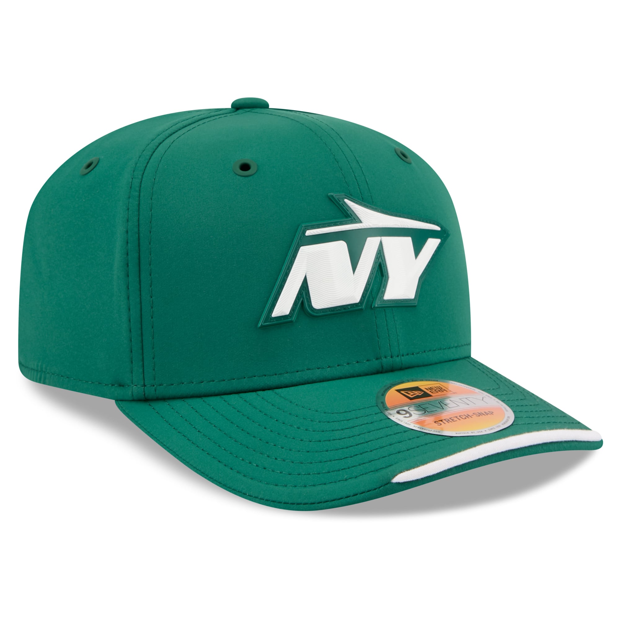 Casquette ajustable New Era verte New York Jets 2026 Sideline 9SEVENTY pour homme
