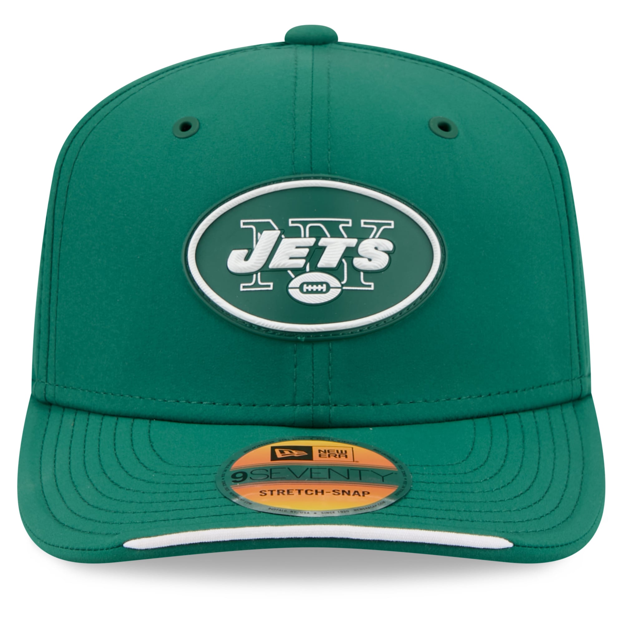 Casquette ajustable New Era verte New York Jets 2026 Sideline Throwback 9SEVENTY pour homme