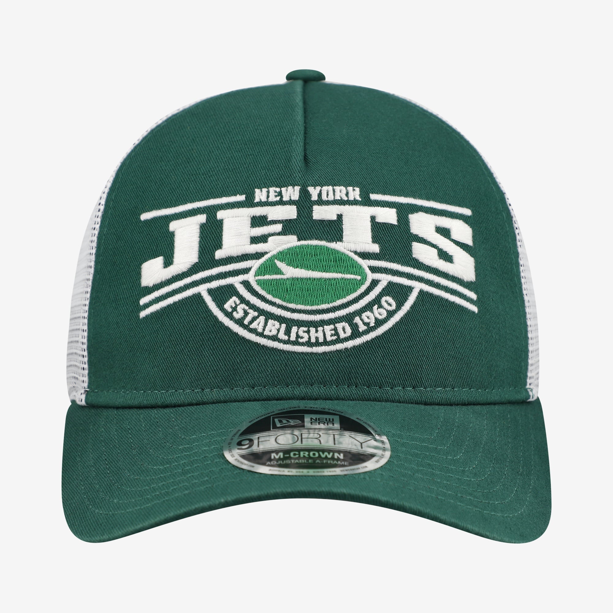 Casquette ajustable New Era verte New York Jets 9FORTY pour homme