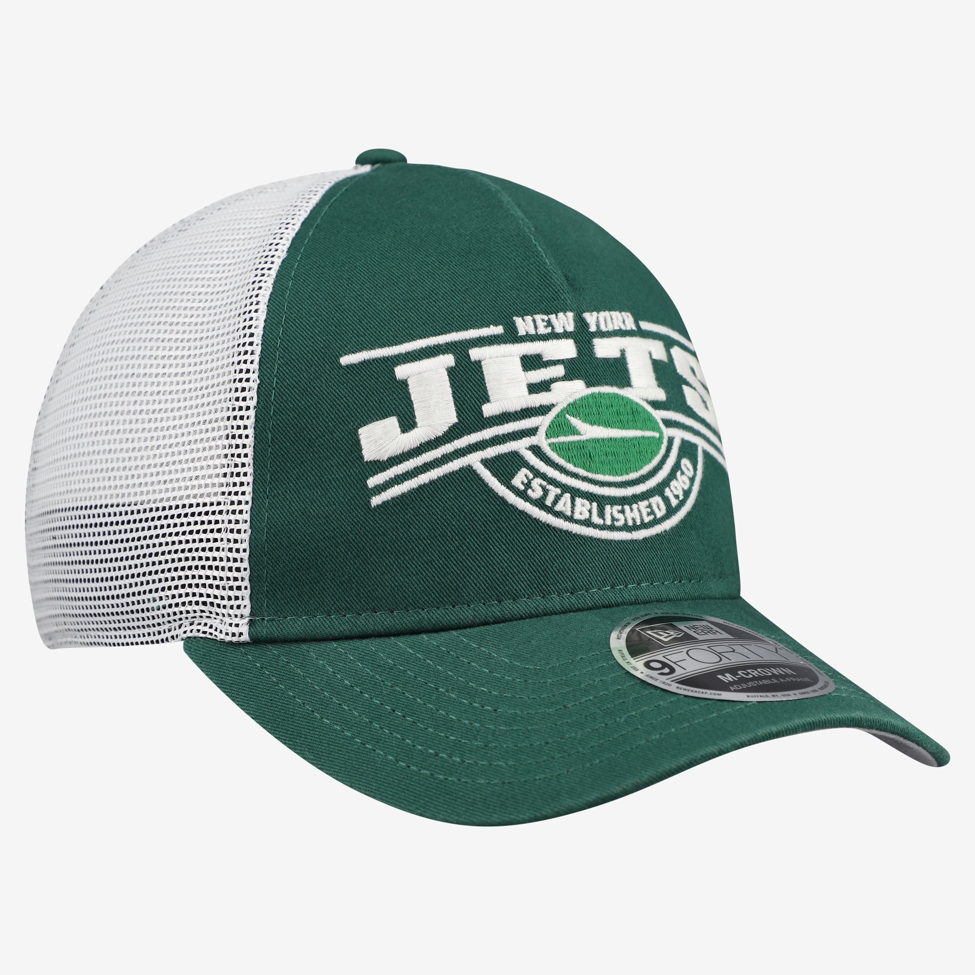 Casquette ajustable New Era verte New York Jets 9FORTY pour homme