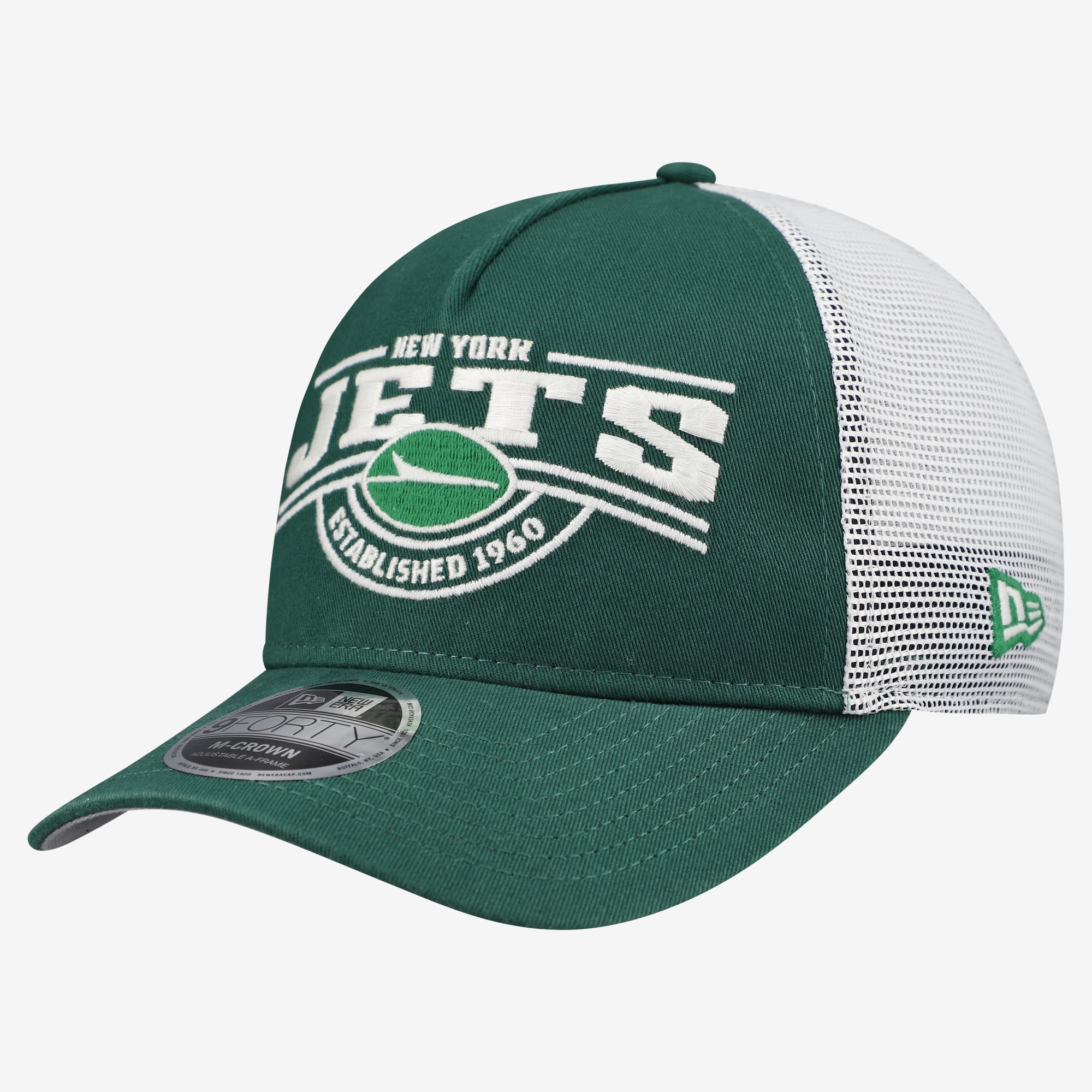 Casquette ajustable New Era verte New York Jets 9FORTY pour homme