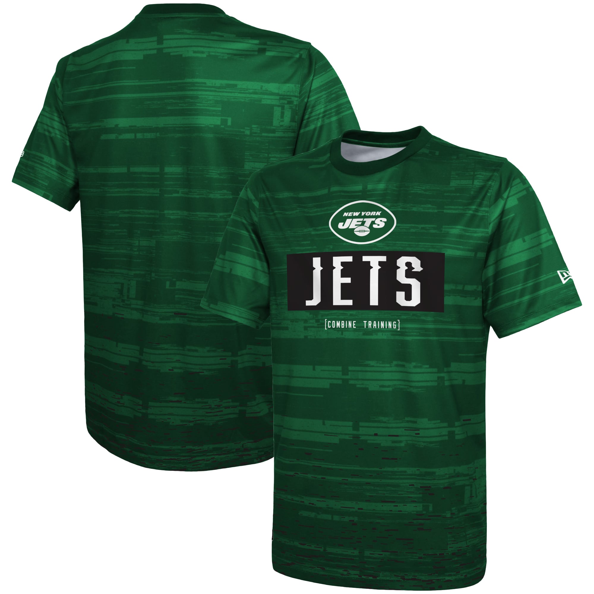 Men's New Era Green New York Jets Combine Authentic Sweep T-Shirt