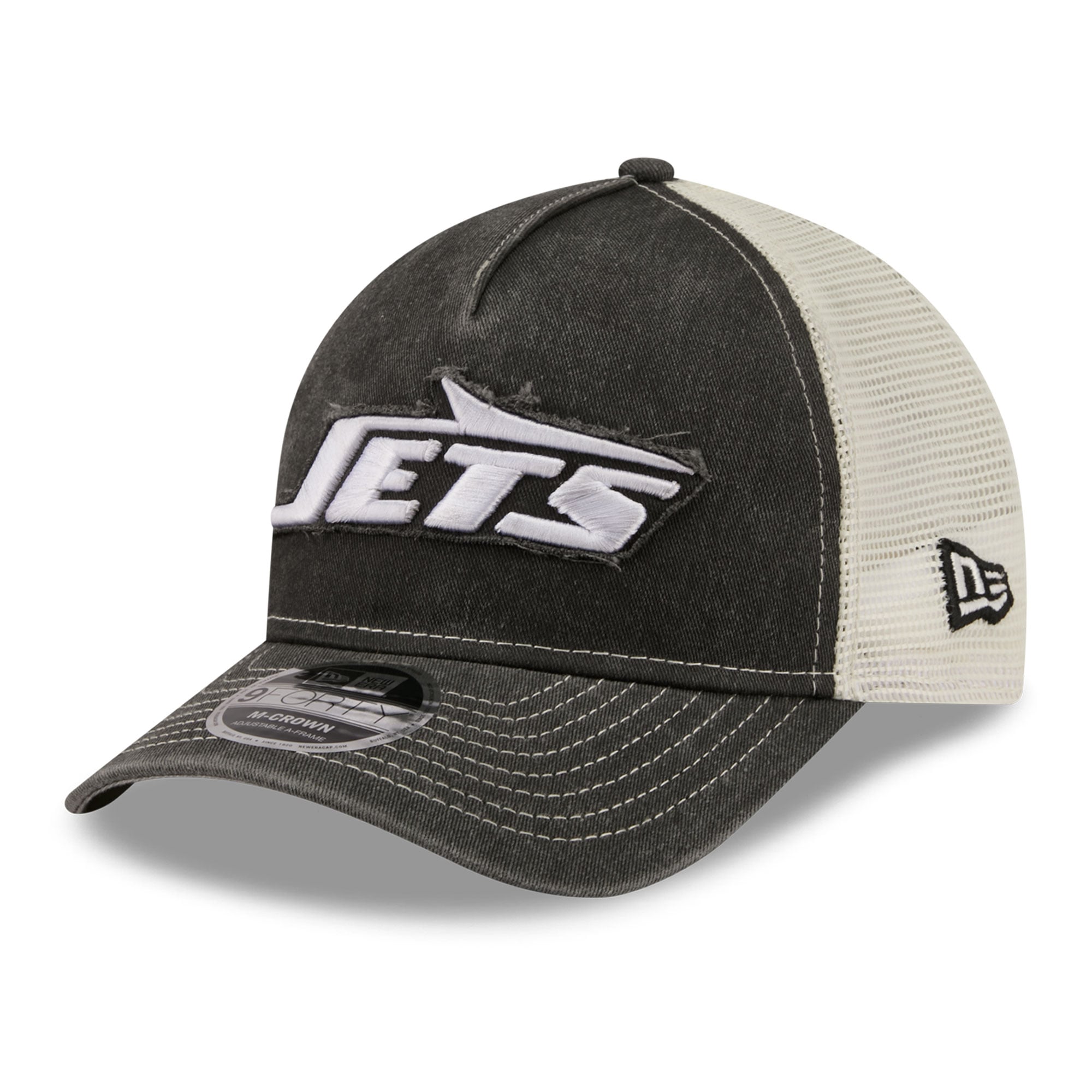 Casquette trucker ajustable New Era verte New York Jets 9FORTY pour homme