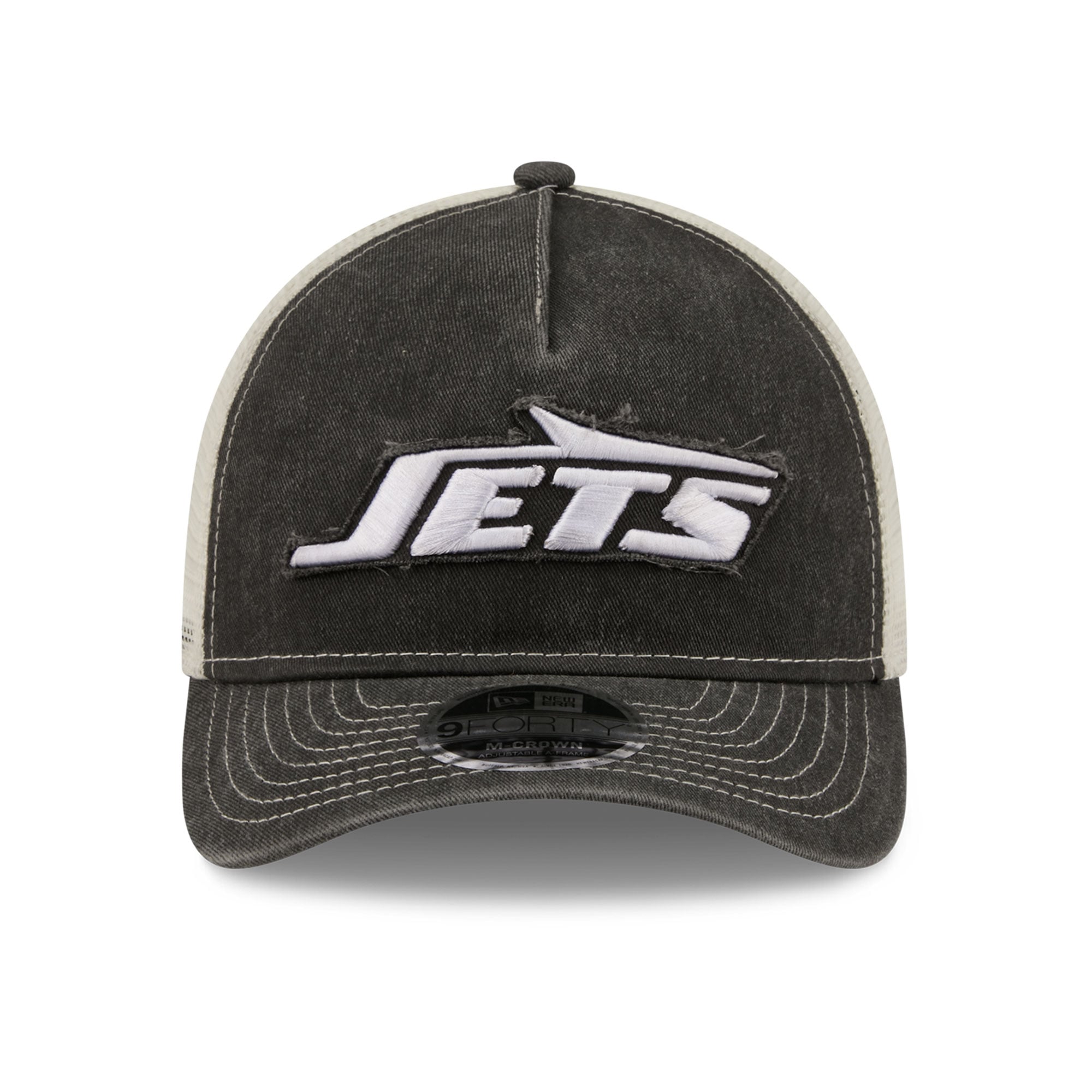 Casquette trucker ajustable New Era verte New York Jets 9FORTY pour homme
