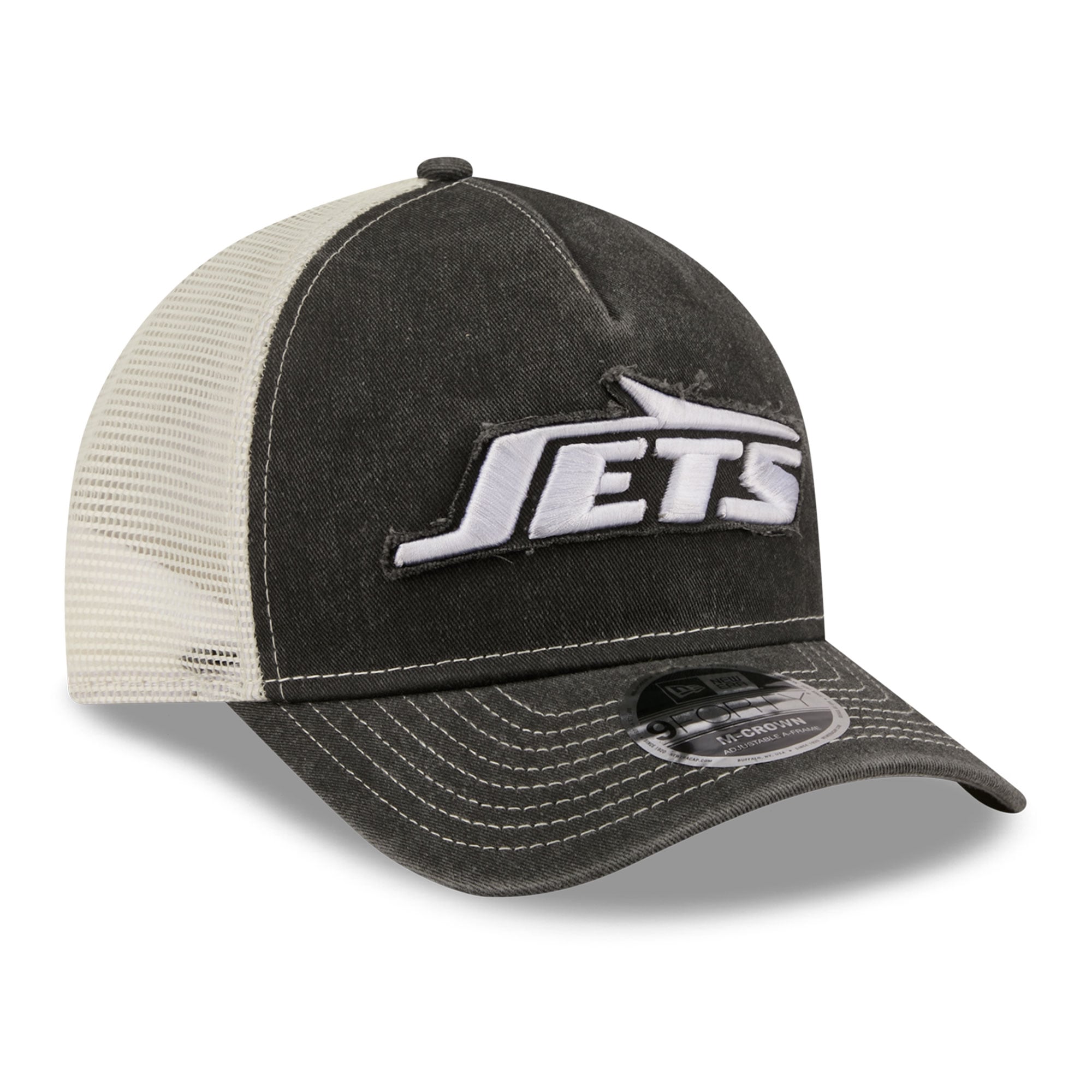 Casquette trucker ajustable New Era verte New York Jets 9FORTY pour homme