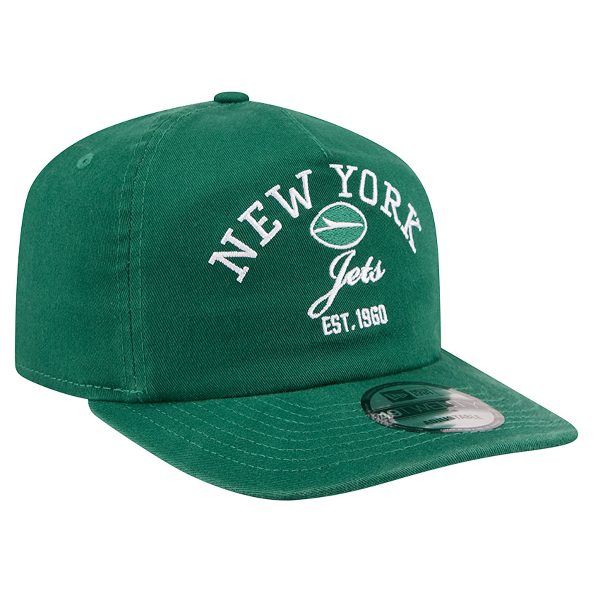 Men's New Era Green New York Jets Stacked 19TWENTY Adjustable Hat