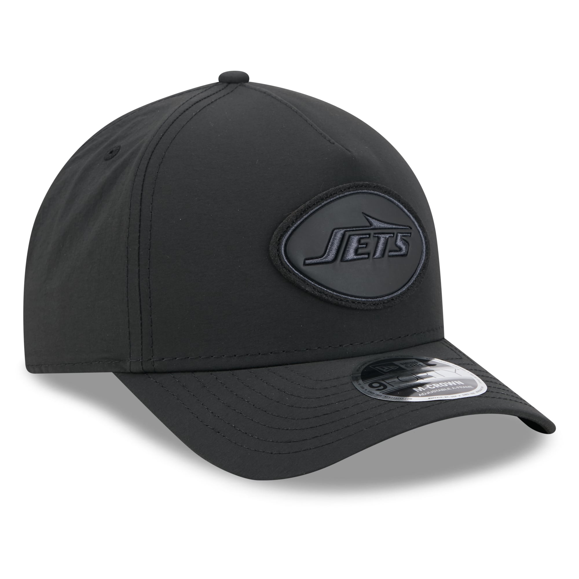 Men's New Era x Alpha Industries Black New York Jets A-Frame 9FORTY Adjustable Hat