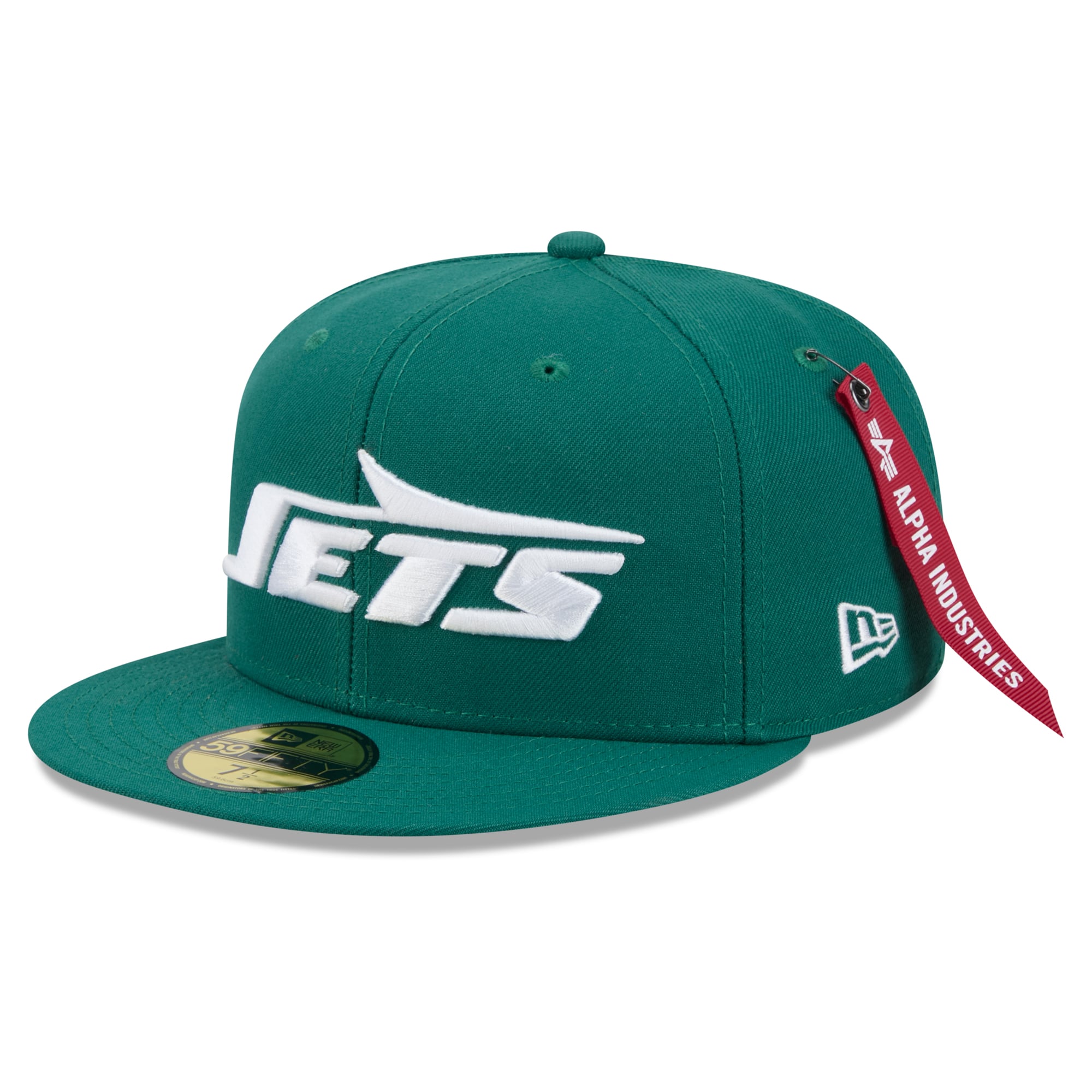 Casquette ajustée New Era x Alpha Industries verte York Jets 59FIFTY pour homme