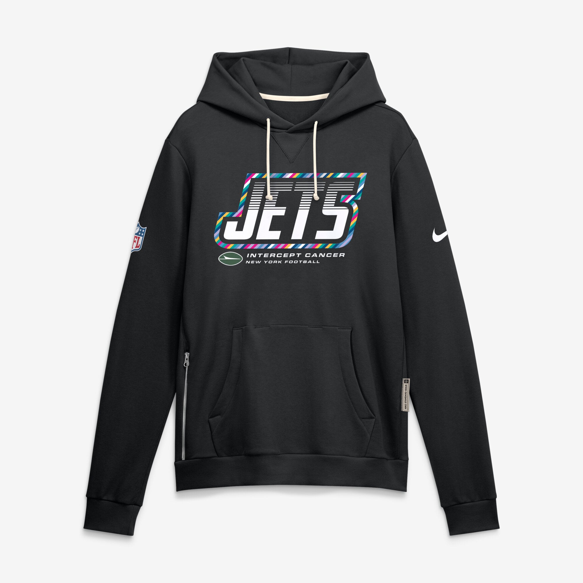 Men's Nike Black New York Jets 2026 NFL Crucial Catch Sideline Standard Issue Dri-FIT Pullover Hoodie