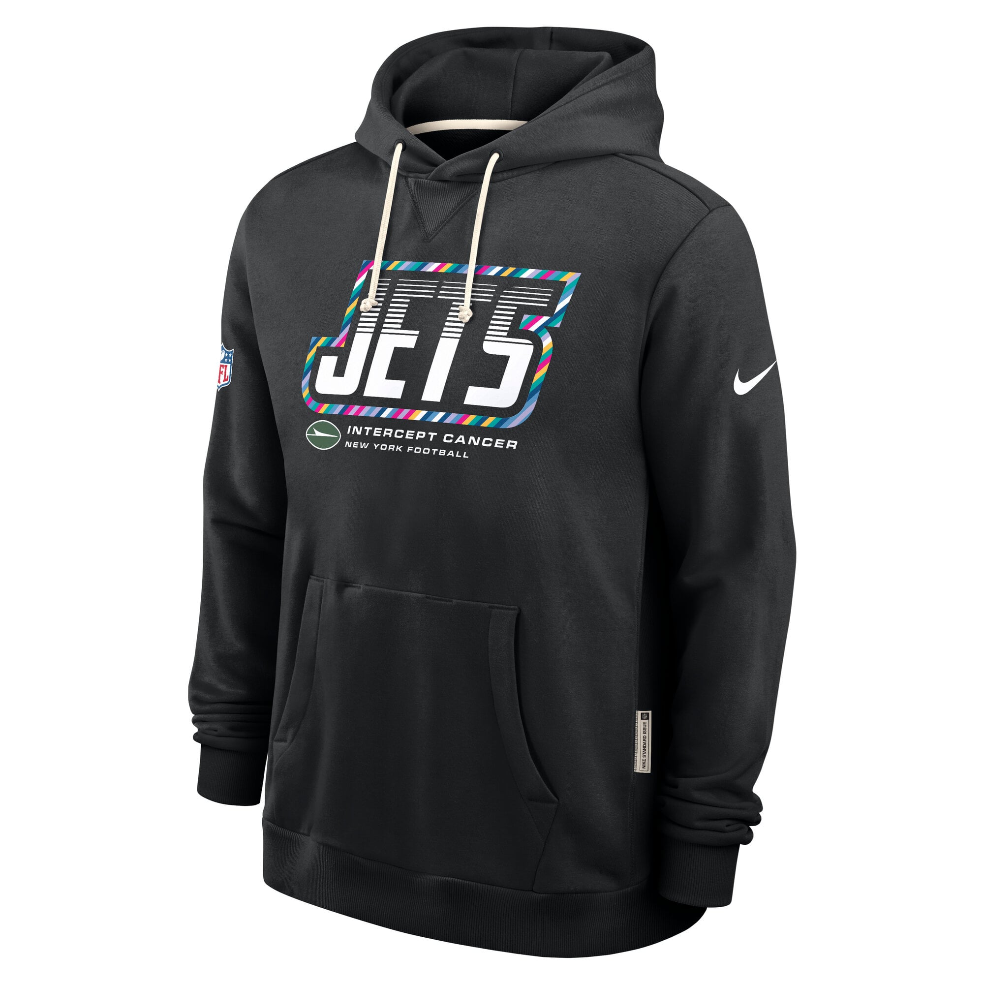 Men's Nike Black New York Jets 2026 NFL Crucial Catch Sideline Standard Issue Dri-FIT Pullover Hoodie