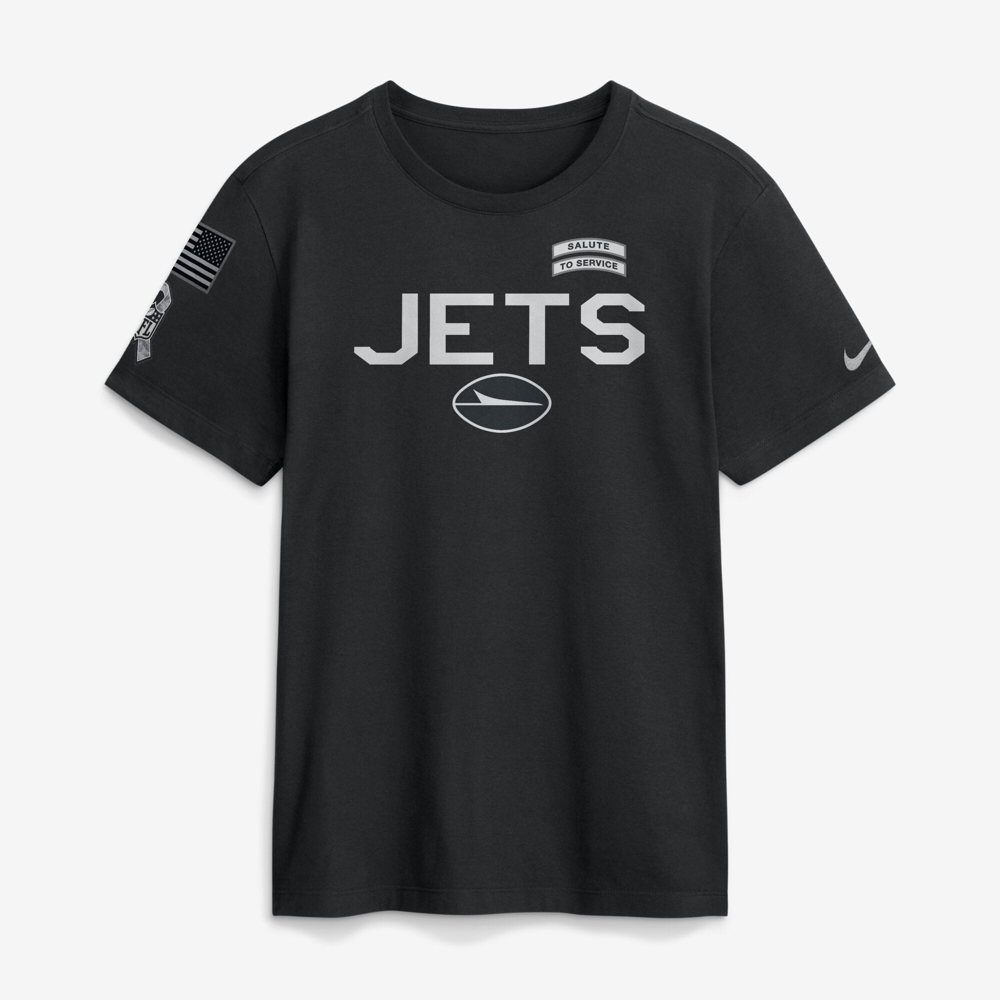 T-shirt Nike noir pour homme New York Jets 2026 Salute to Service Sideline Dri-FIT