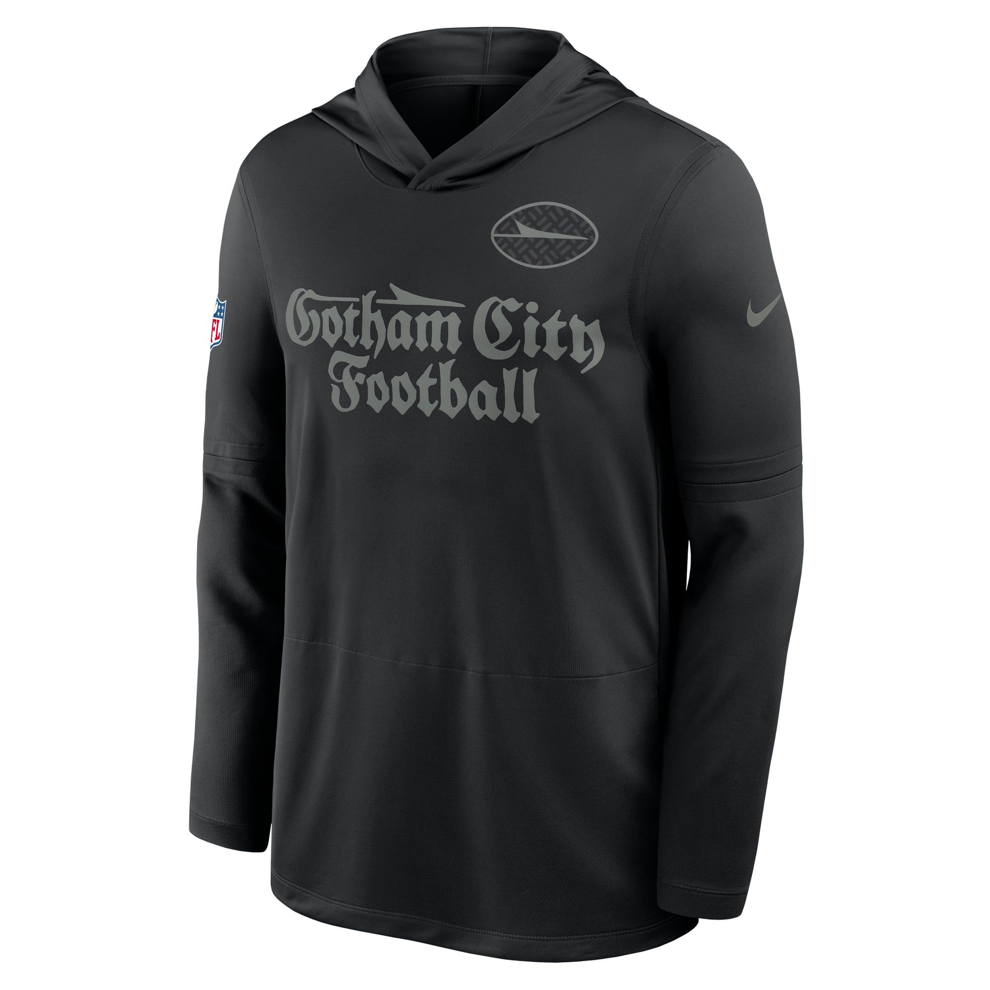 Men's Nike Black New York Jets Rivalries Collection Sideline Dri-FIT Long Sleeve Hoodie T-Shirt