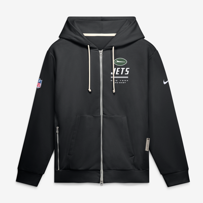 New York Jets Nike Sideline Standard Issue Quarterback Scramble Dri-FIT Full-Zip Hoodie - Black