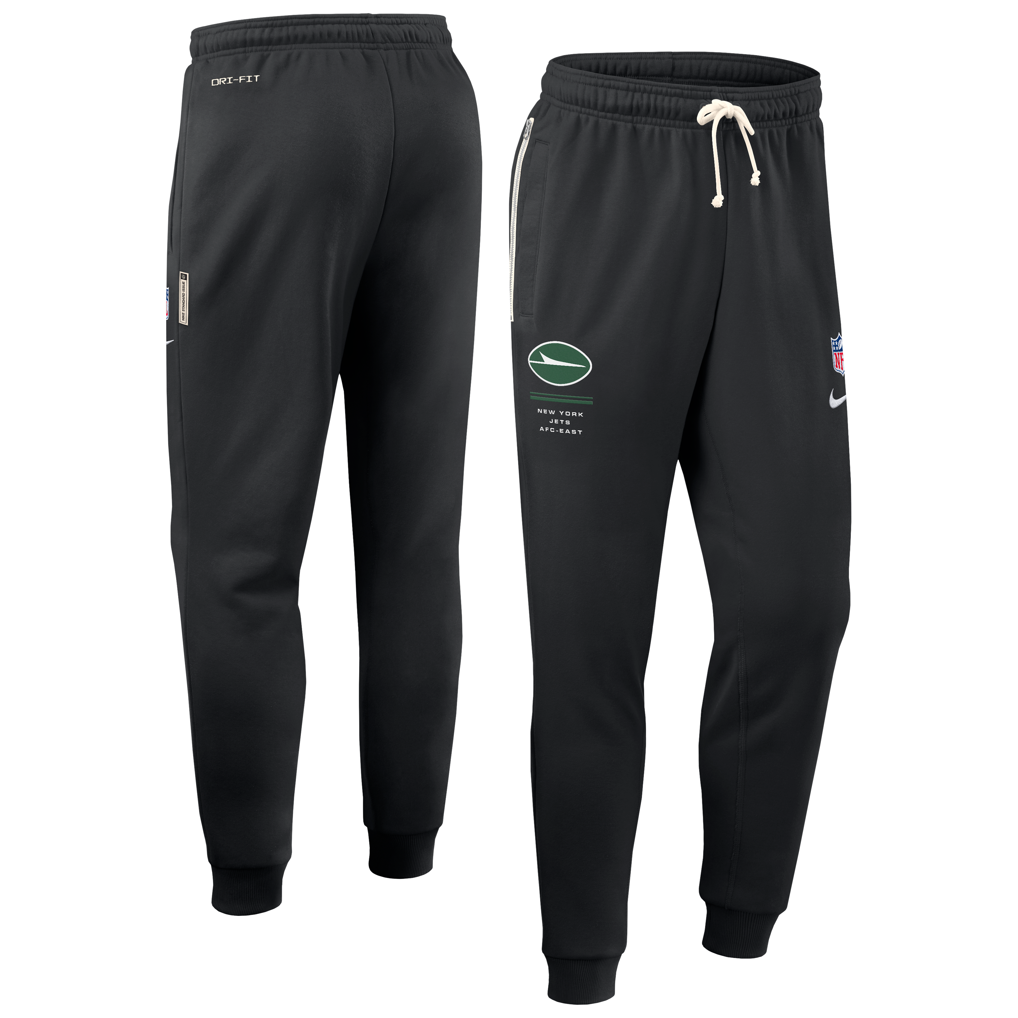 Men's Nike Black New York Jets Sideline Standard Issue Touchback Kick Dri-FIT Taper Pants