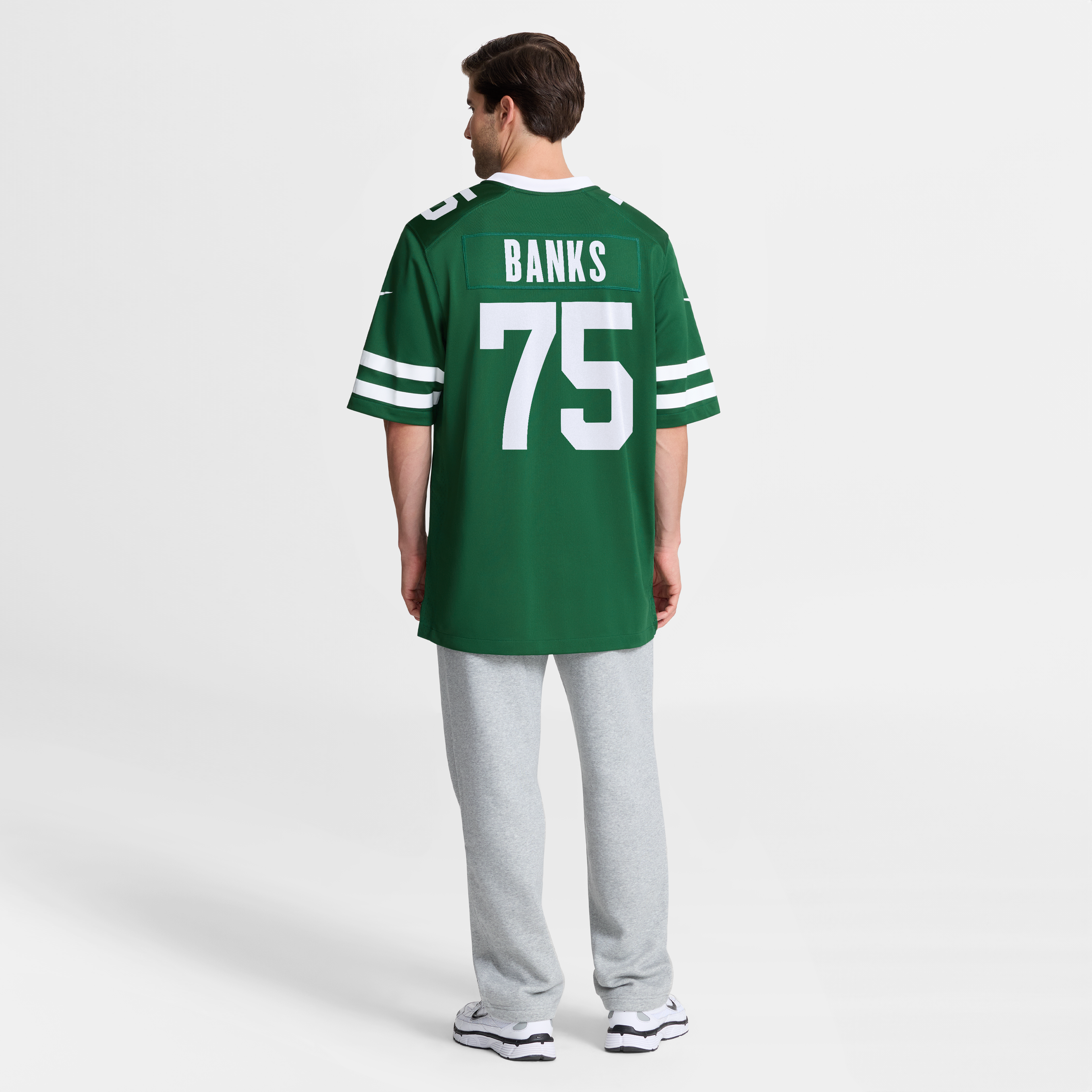 Maillot de match Nike Brant Banks Legacy Green pour homme, New York Jets.