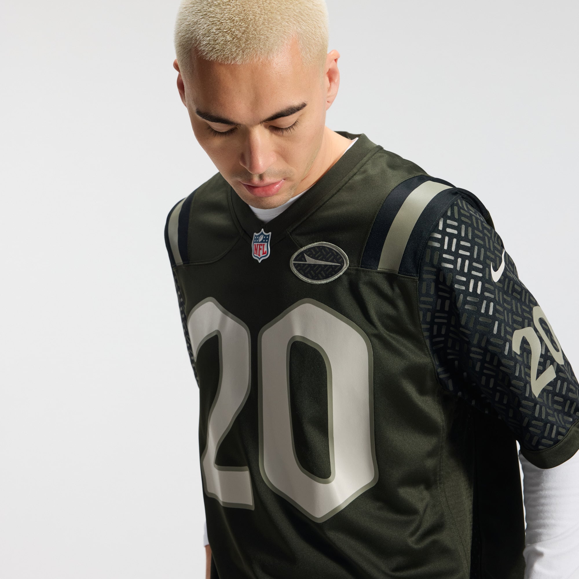 Men's Nike Breece Hall Green New York Jets Rivalries Collection Game Jersey