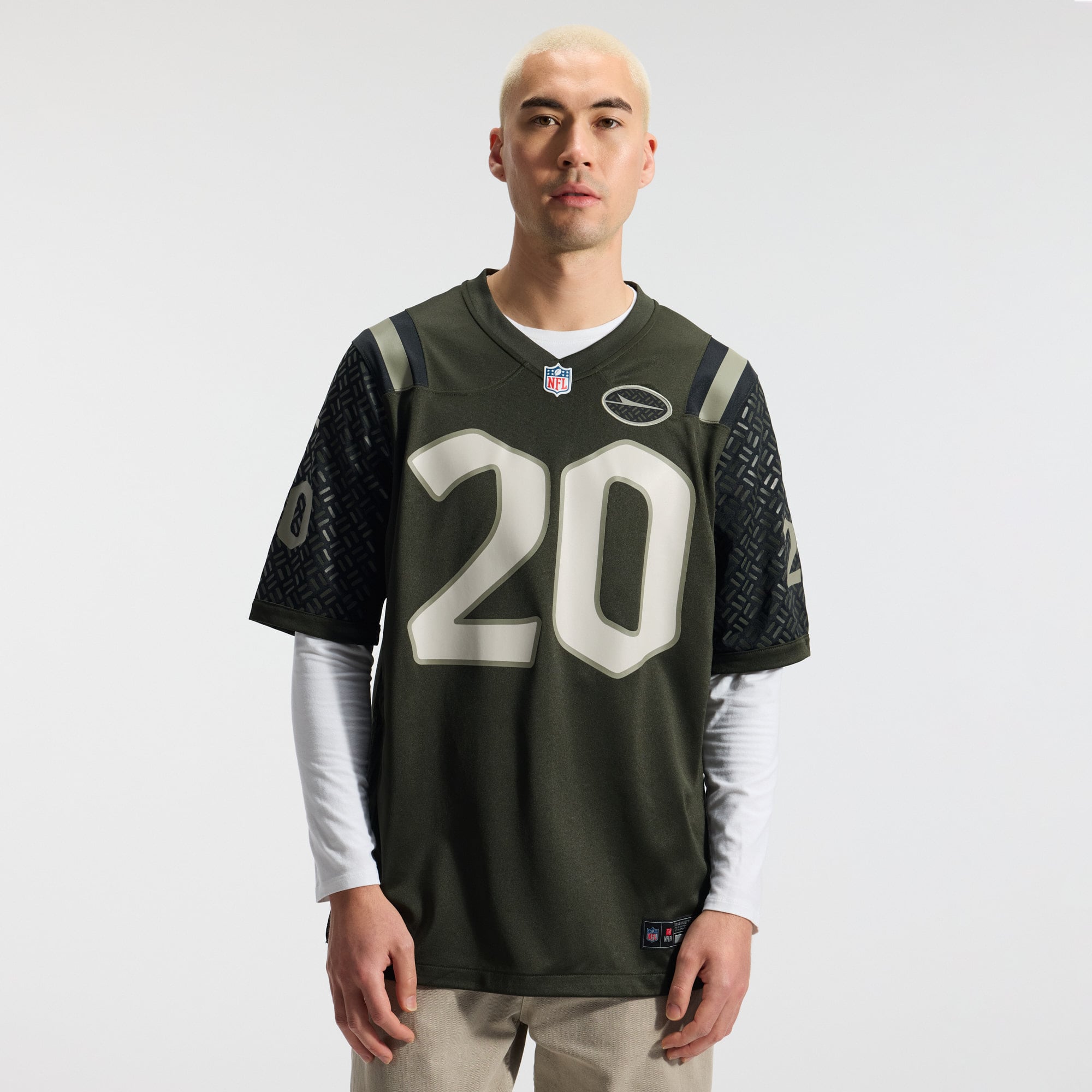 Men's Nike Breece Hall Green New York Jets Rivalries Collection Game Jersey