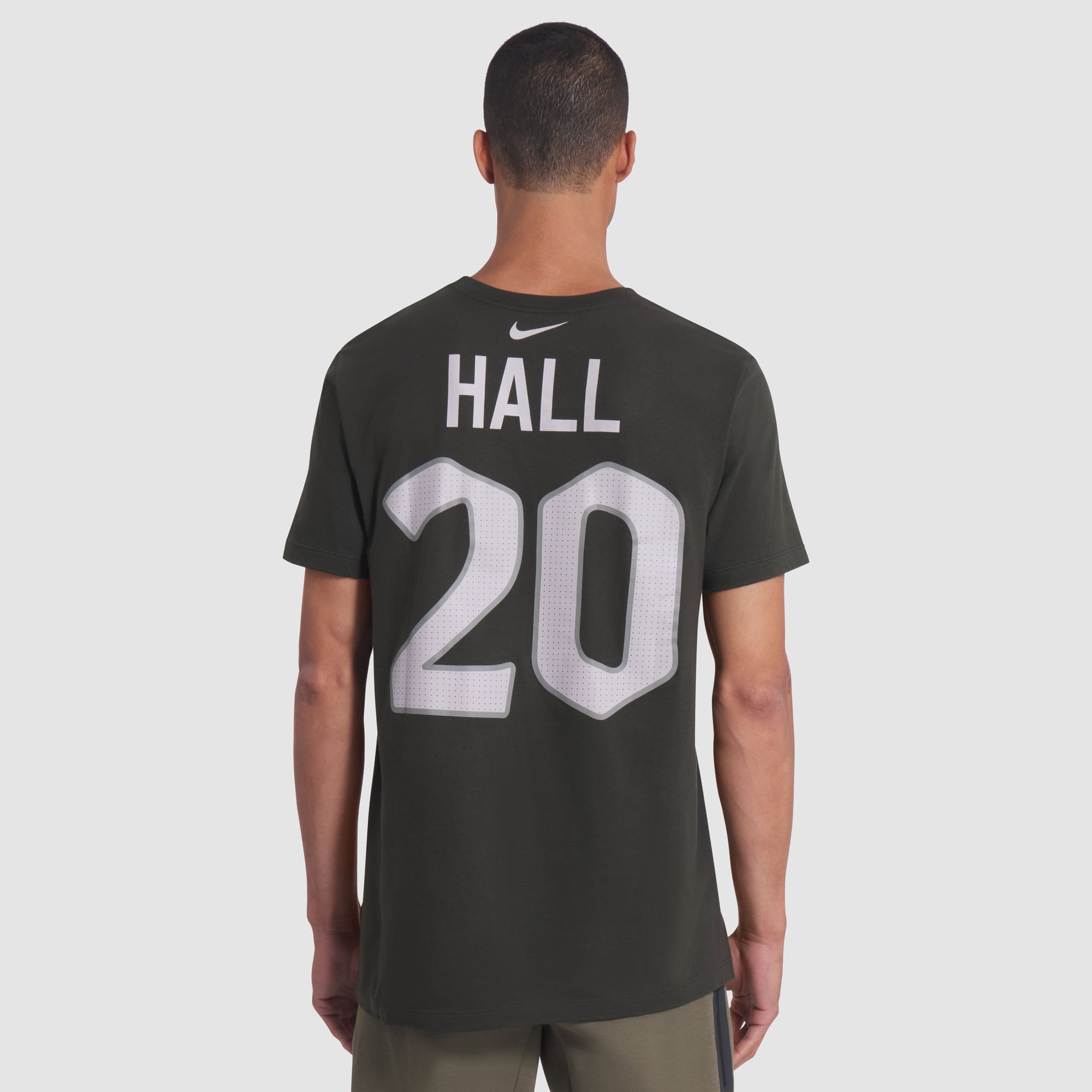 Men's Nike Breece Hall Green New York Jets Rivalries Collection Player Name & Number T-Shirt