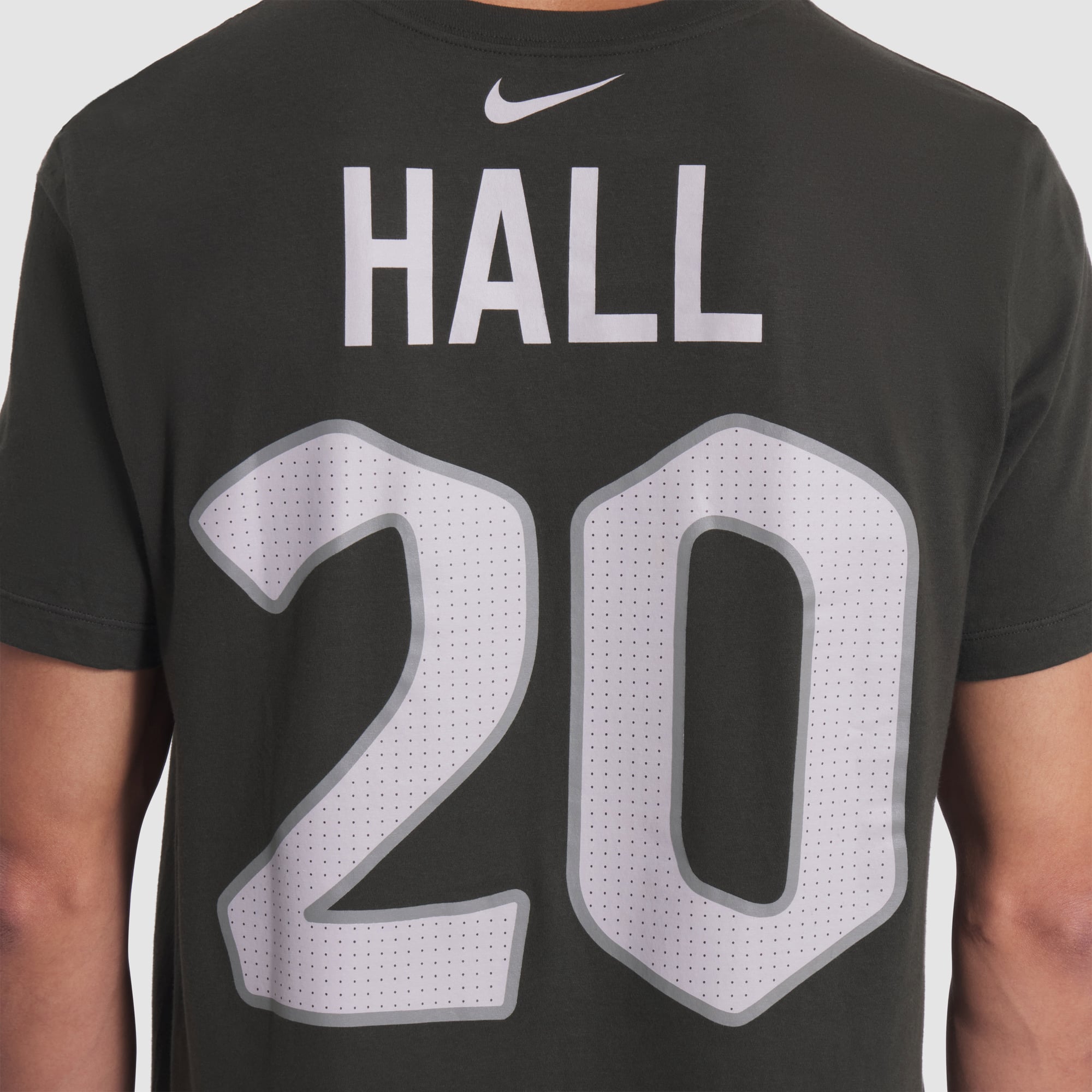 Men's Nike Breece Hall Green New York Jets Rivalries Collection Player Name & Number T-Shirt