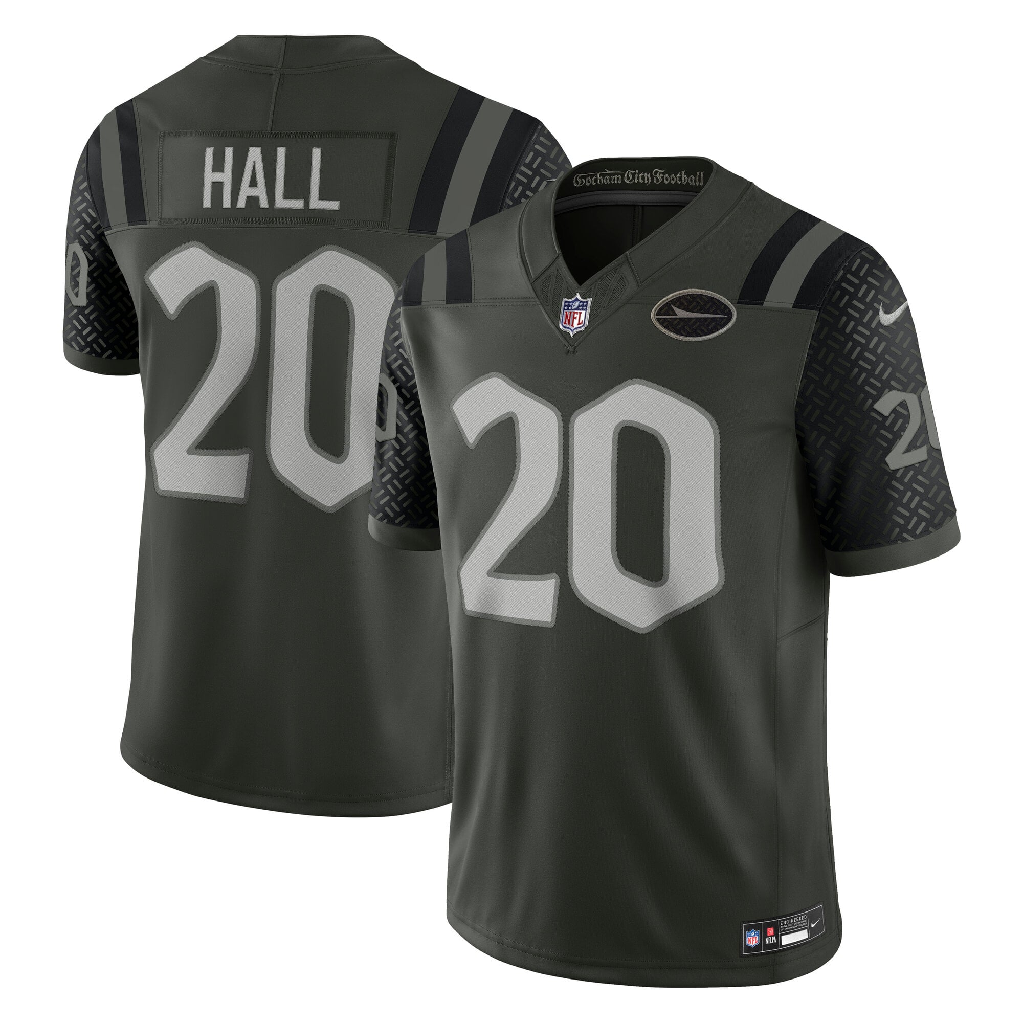 Maillot Nike Breece Hall vert New York Jets Collection Rivalries, édition limitée cousue, pour homme