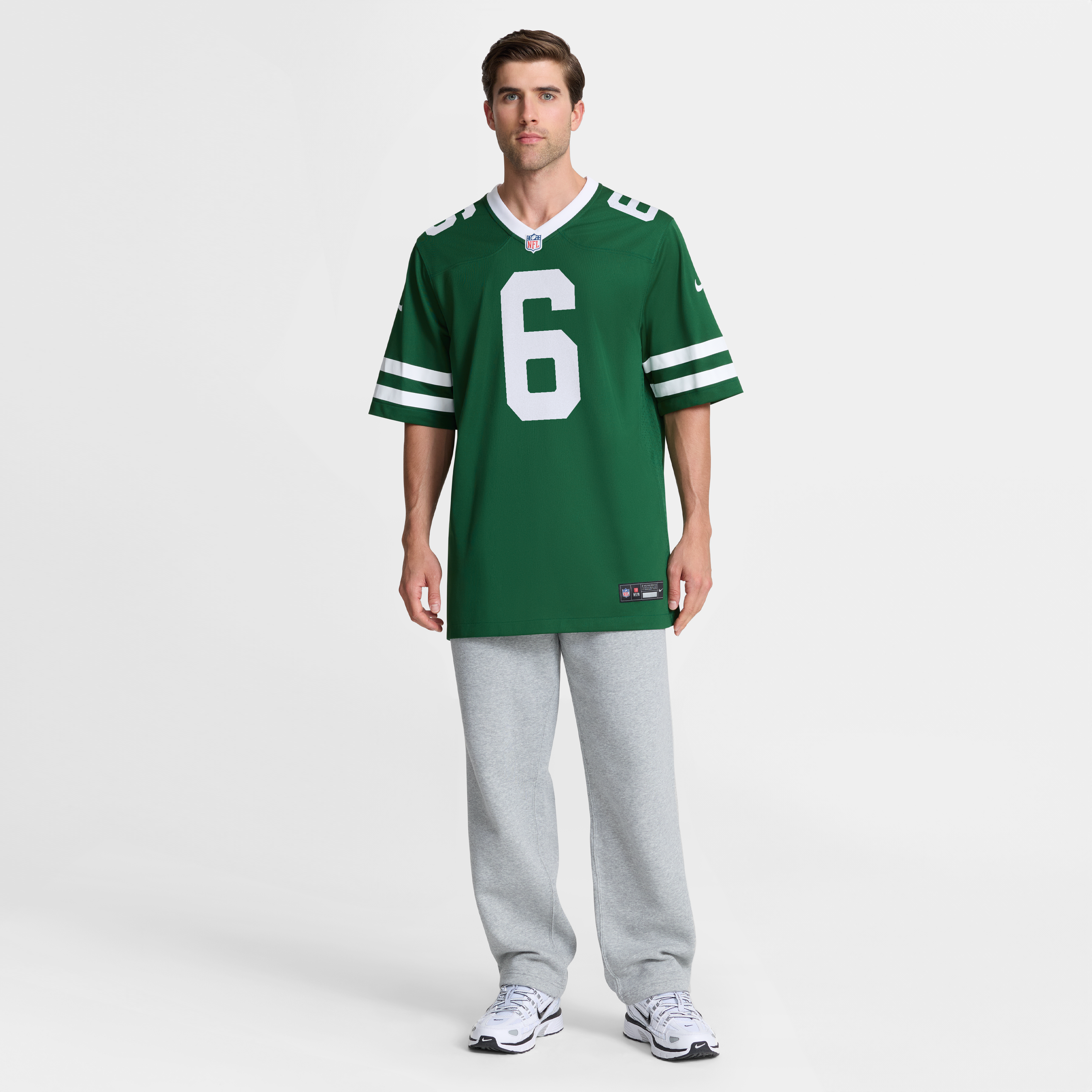 Maillot de match Nike Dane Belton Legacy Green pour homme, New York Jets