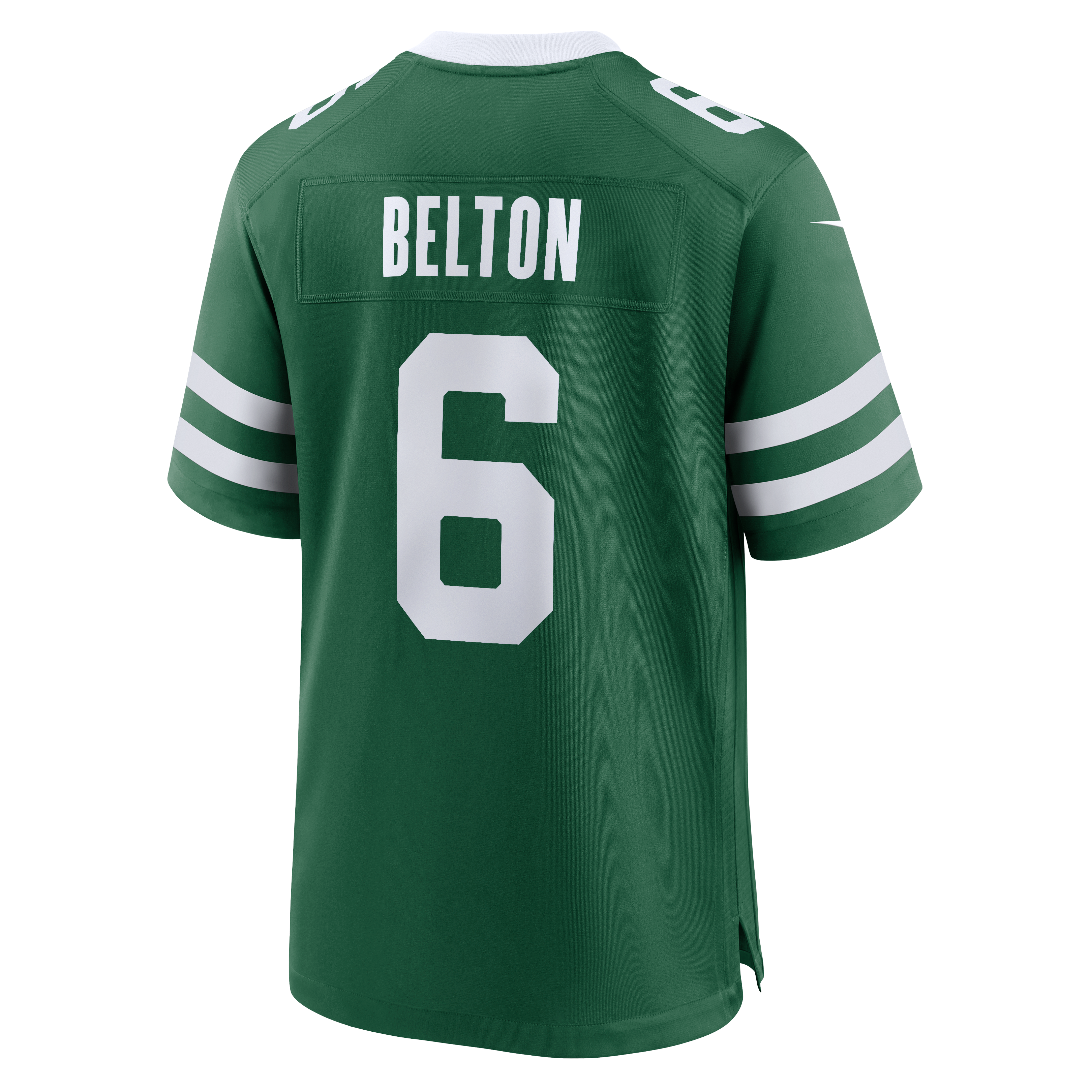 Maillot de match Nike Dane Belton Legacy Green pour homme, New York Jets