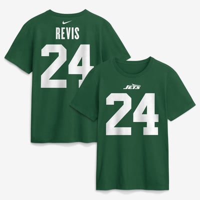 Darrelle Revis New York Jets Nike Retired Name & Number T-Shirt - Green