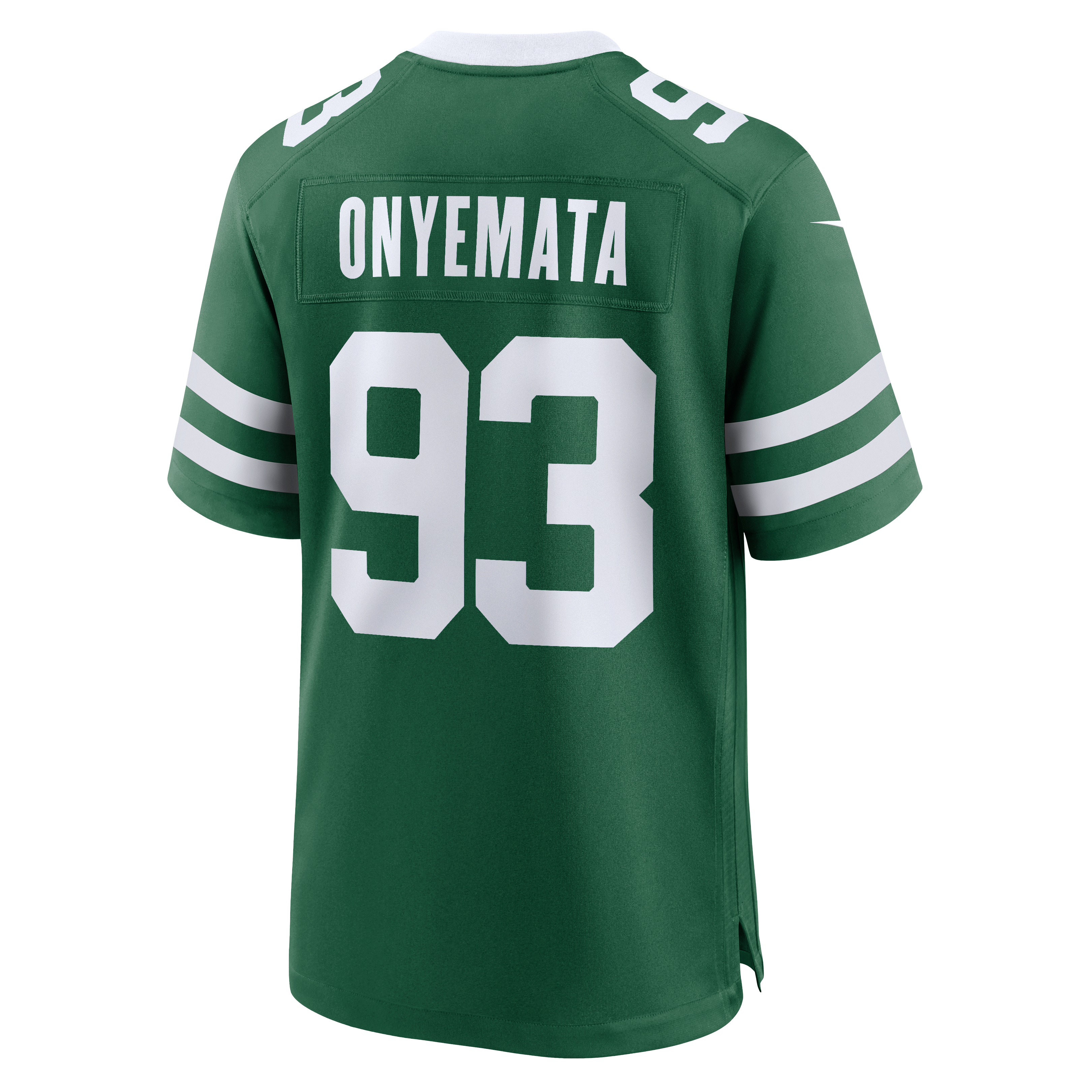 Maillot de match Nike David Onyemata Legacy Green des New York Jets pour homme