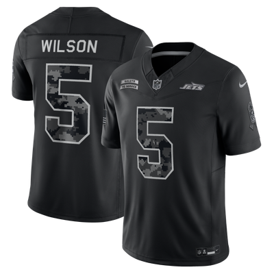 Garrett Wilson New York Jets Nike 2026 Salute to Service Stitched Limited Jersey - Black