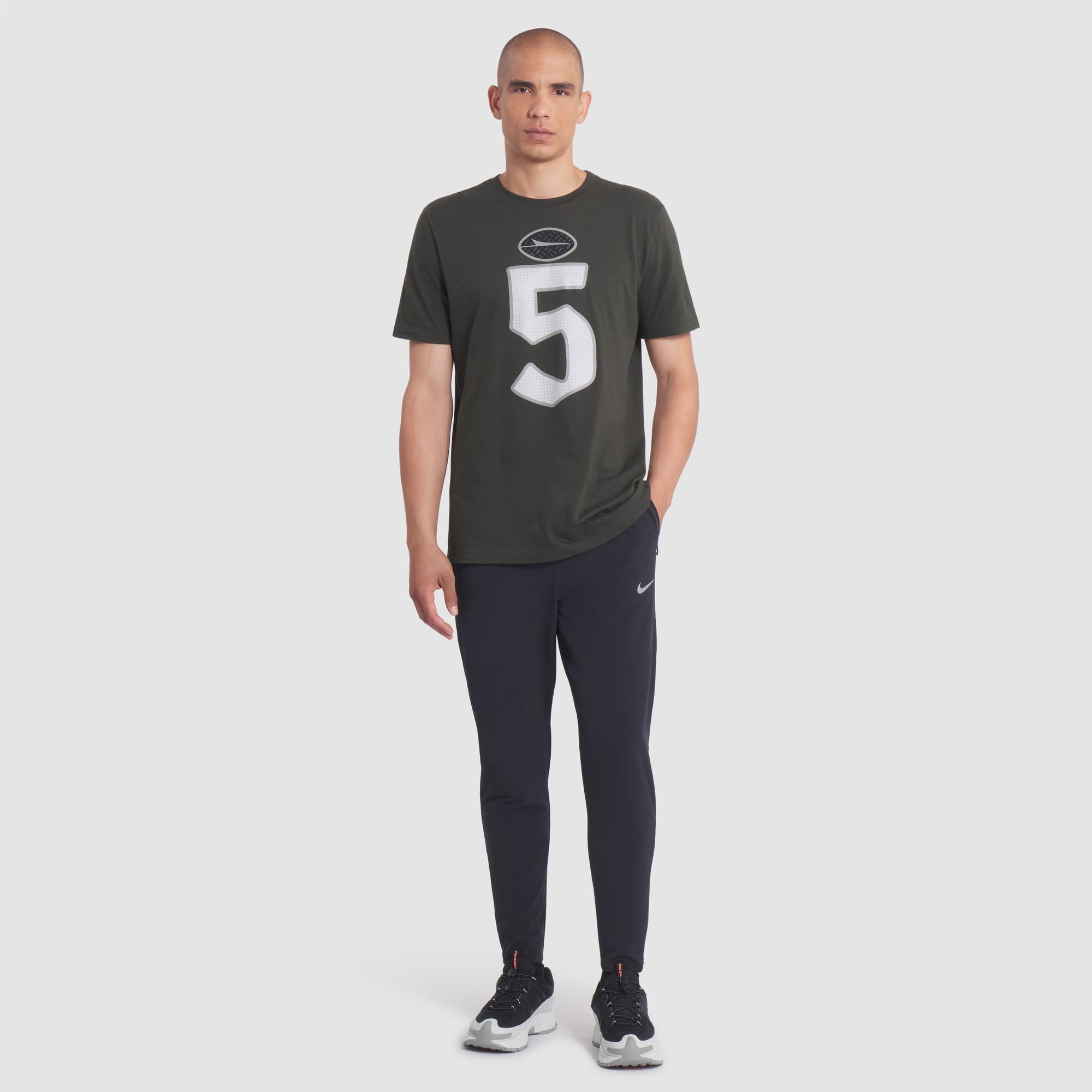 Men's Nike Garrett Wilson Green New York Jets Rivalries Collection Player Name & Number T-Shirt