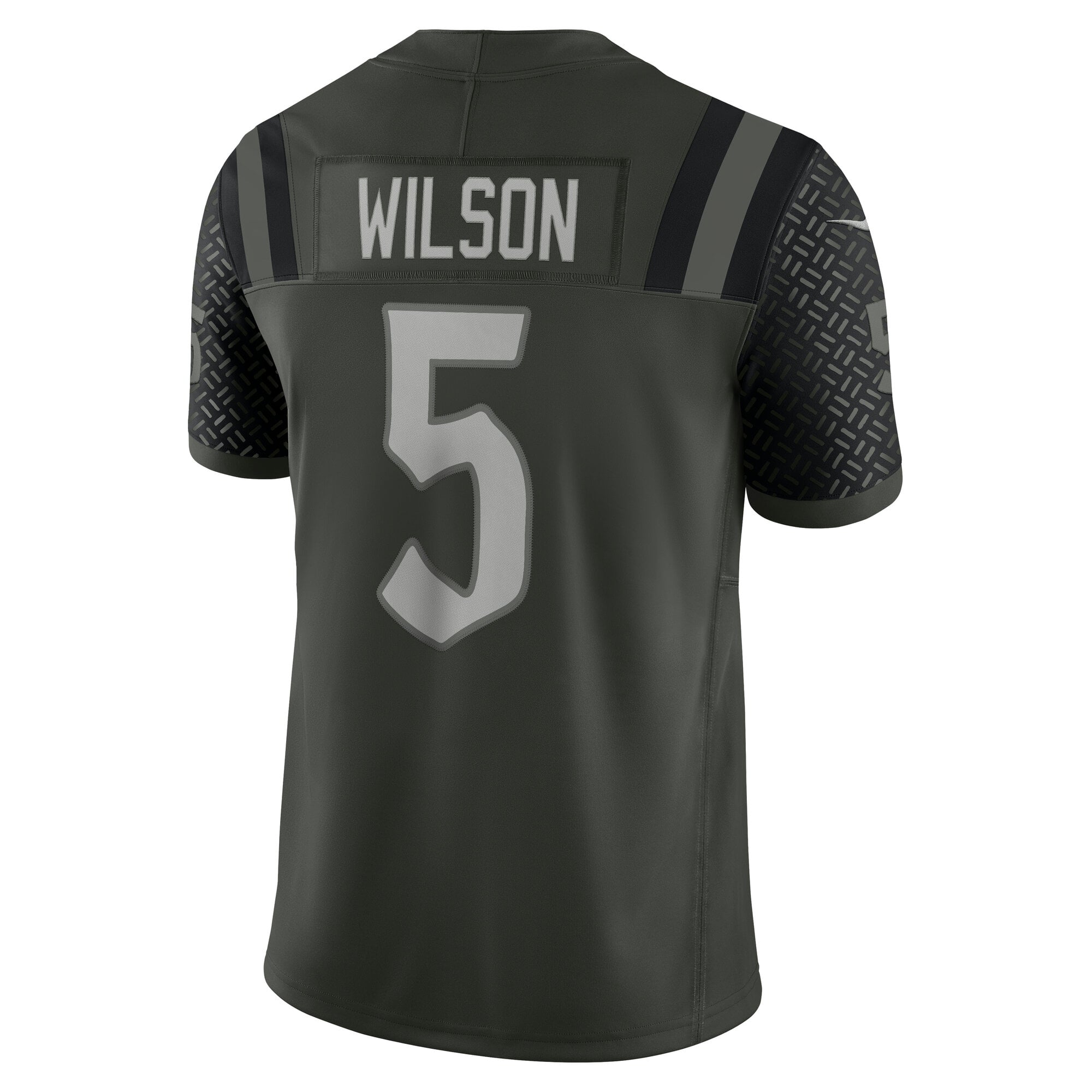 Men's Nike Garrett Wilson Green New York Jets Rivalries Collection Stitched Limited Jersey