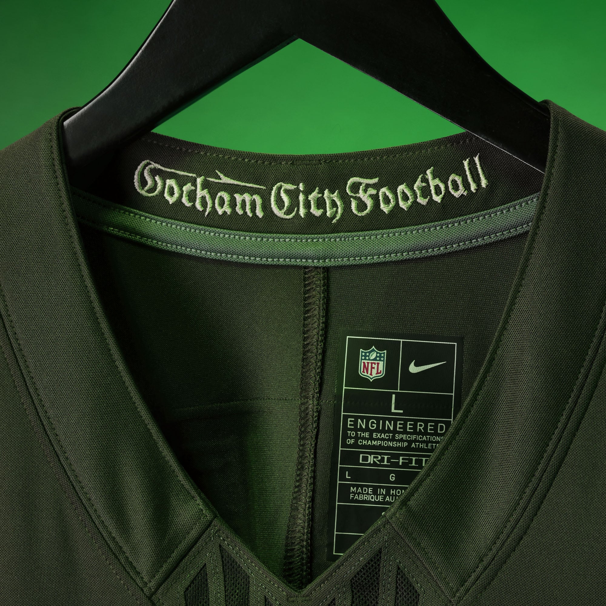 Men's Nike Garrett Wilson Green New York Jets Rivalries Collection Stitched Limited Jersey