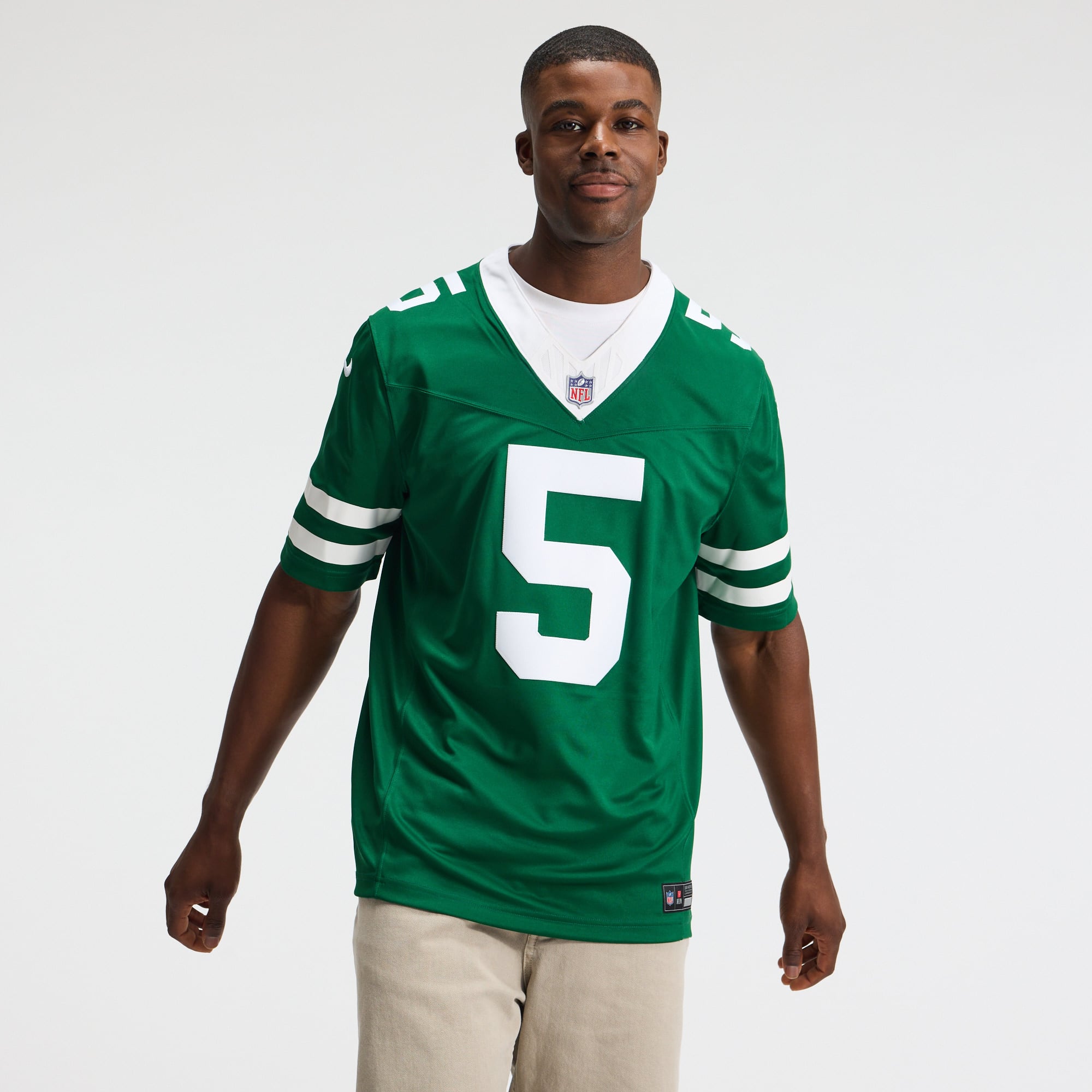 Men's Nike Garrett Wilson Legacy Green New York Jets Team Vapor F.U.S.E. Stitched Limited Jersey
