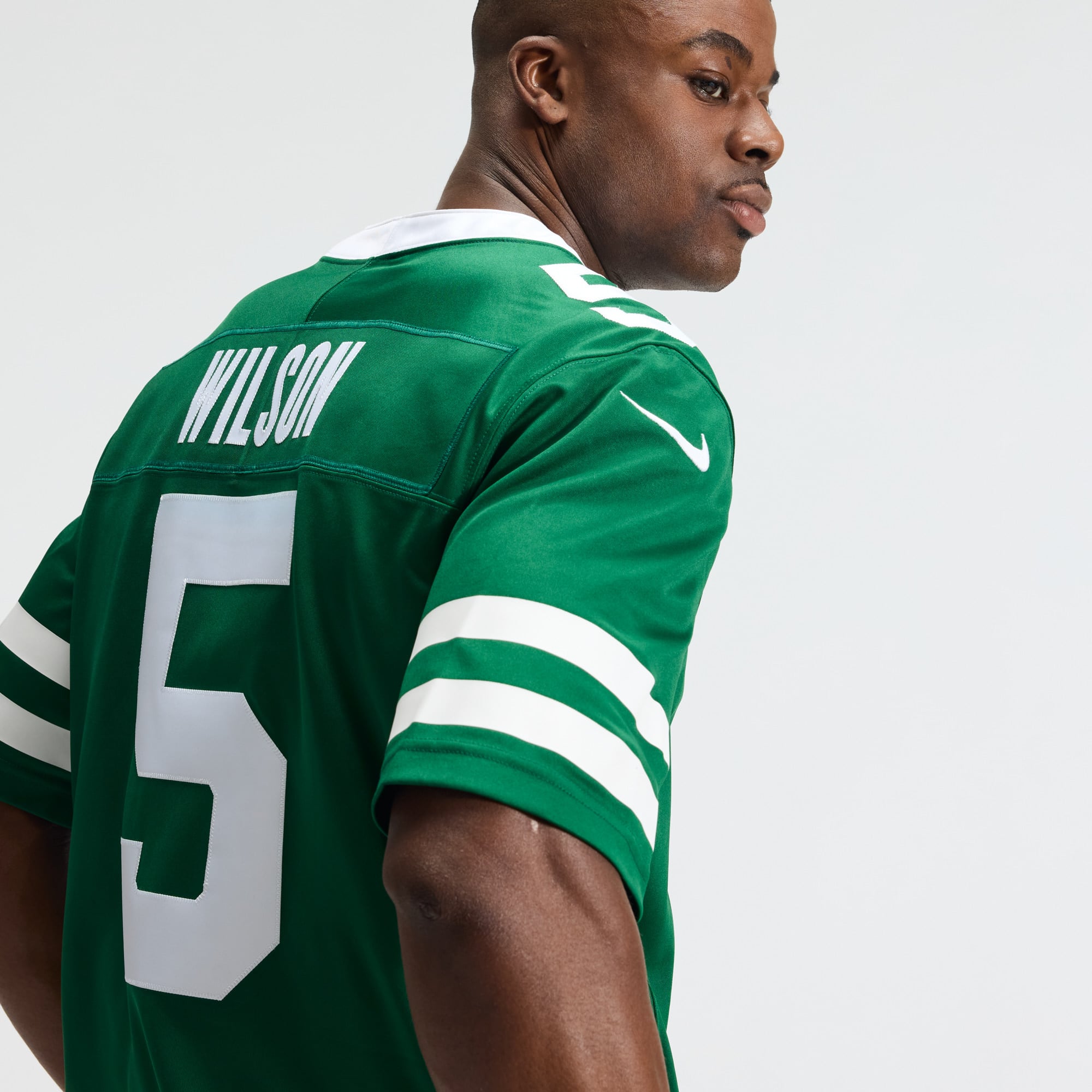 Men's Nike Garrett Wilson Legacy Green New York Jets Team Vapor F.U.S.E. Stitched Limited Jersey