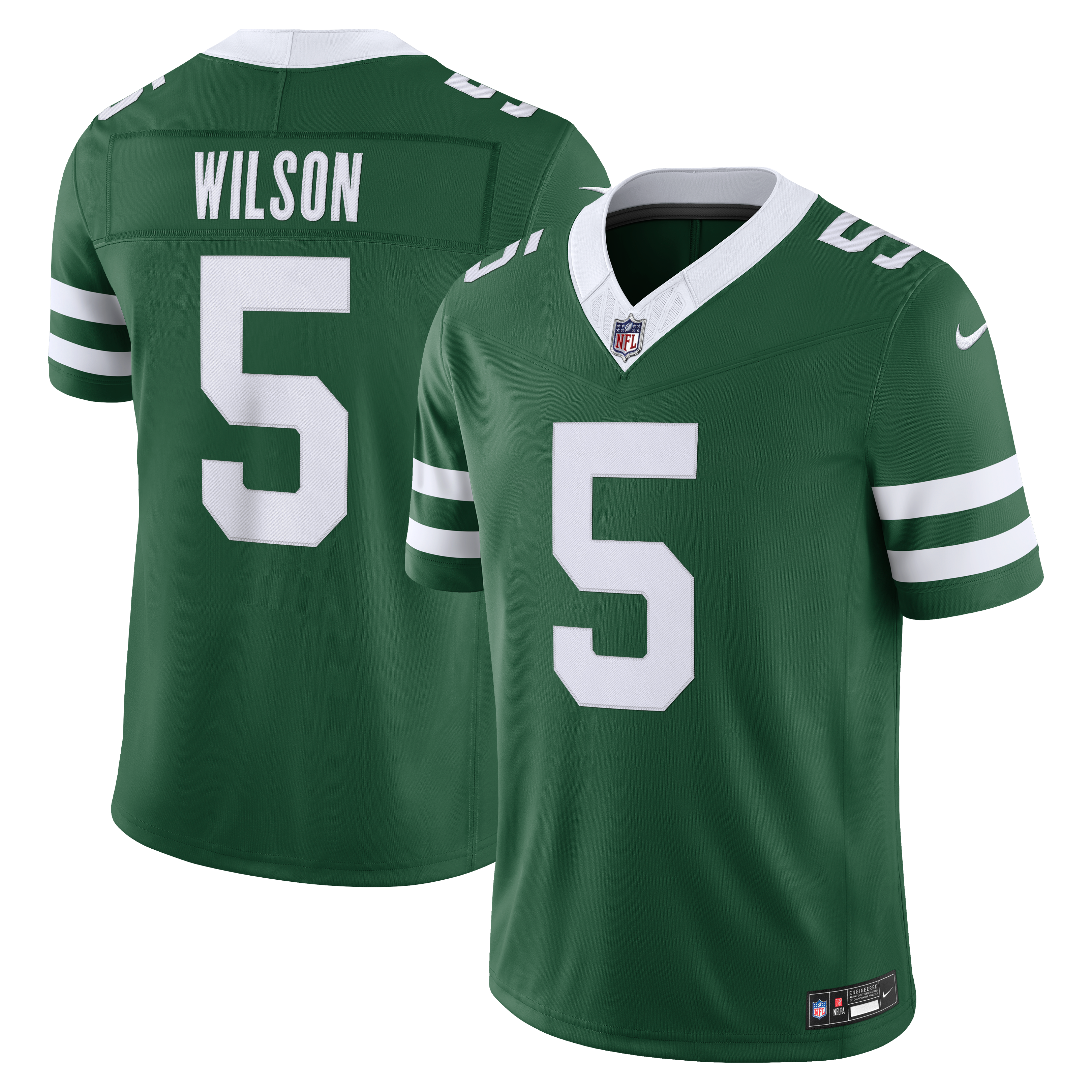Men's Nike Garrett Wilson Legacy Green New York Jets Team Vapor F.U.S.E. Stitched Limited Jersey