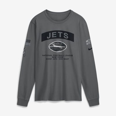  New York Jets Nike 2026 Salute to Service Long Sleeve T-Shirt - Gray