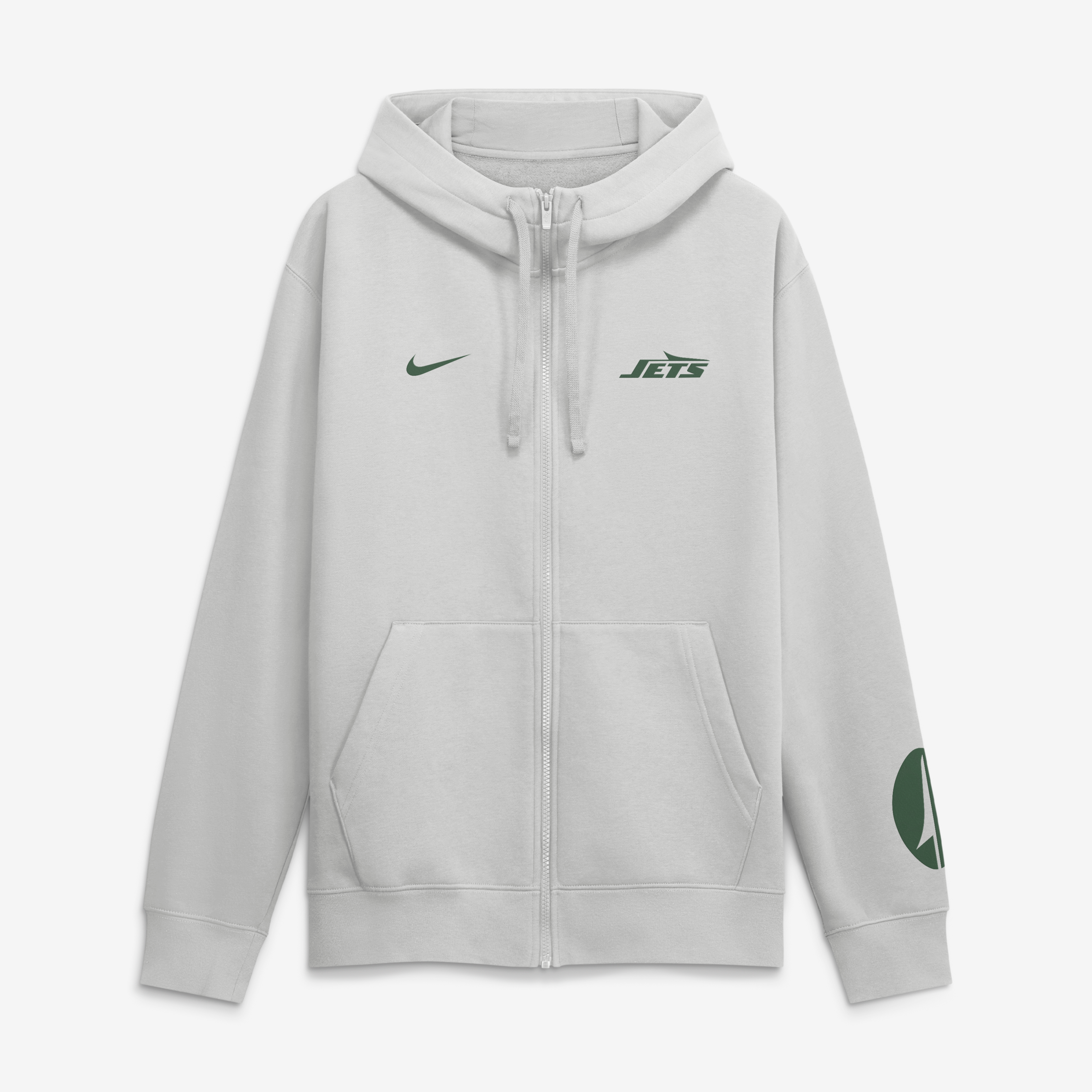 Sweat à capuche zippé Nike Cool Down Club gris New York Jets pour homme