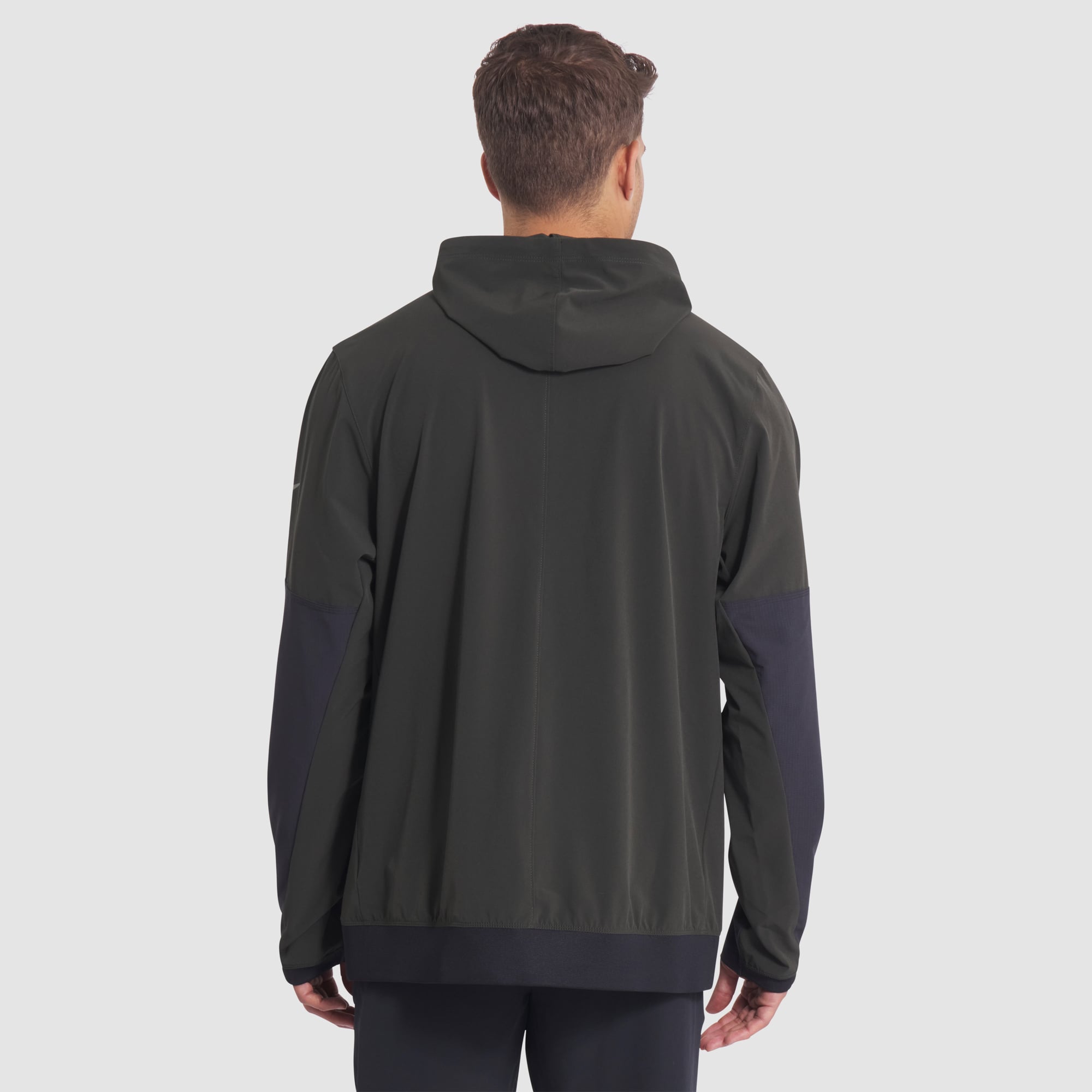Men's Nike Green New York Jets Rivalries Collection Sideline Anorak Half-Zip Hoodie Jacket